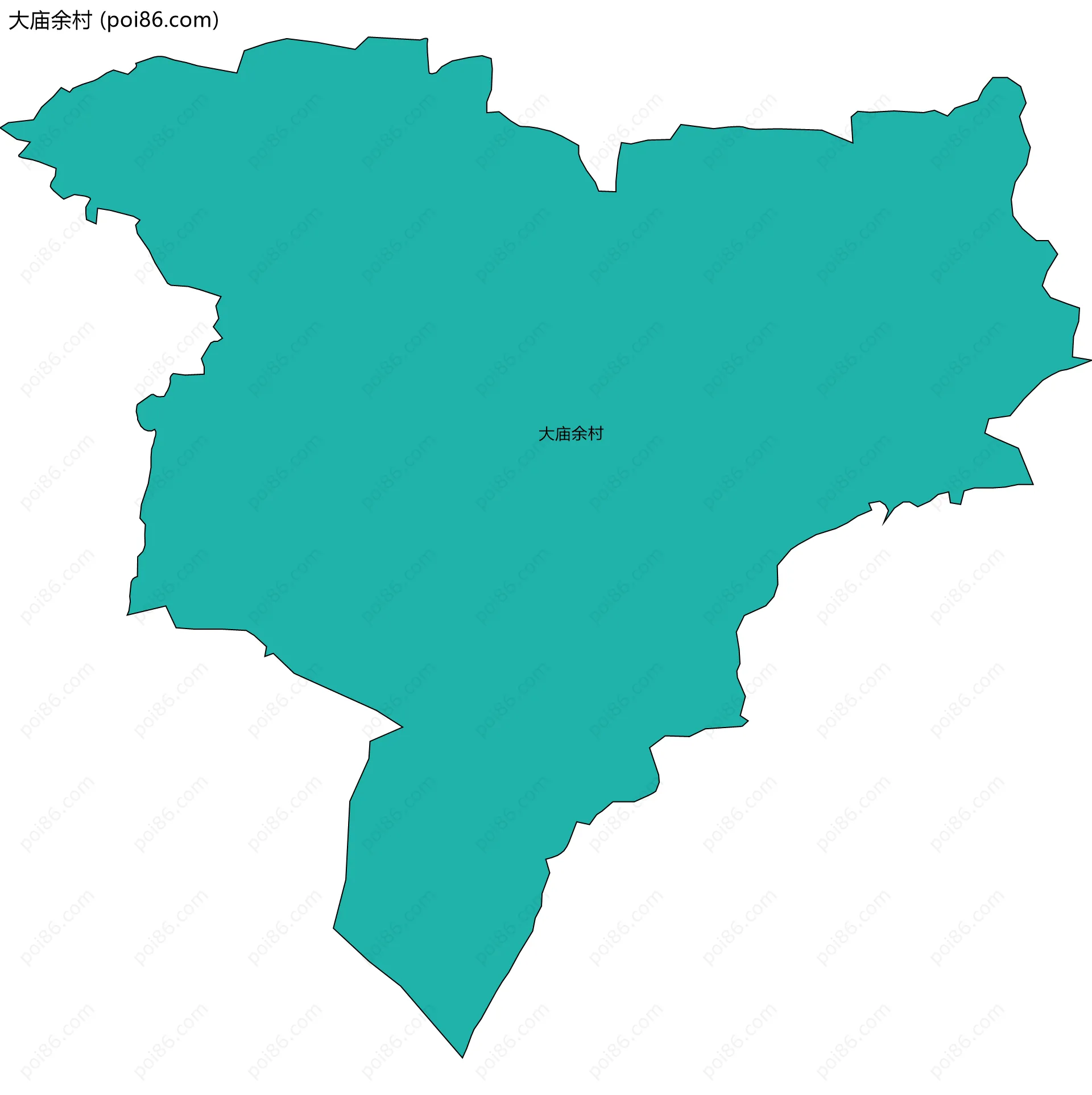 大庙余村边界地图