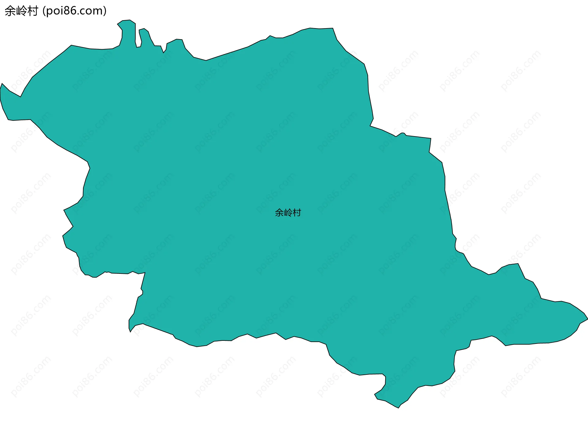 余岭村边界地图