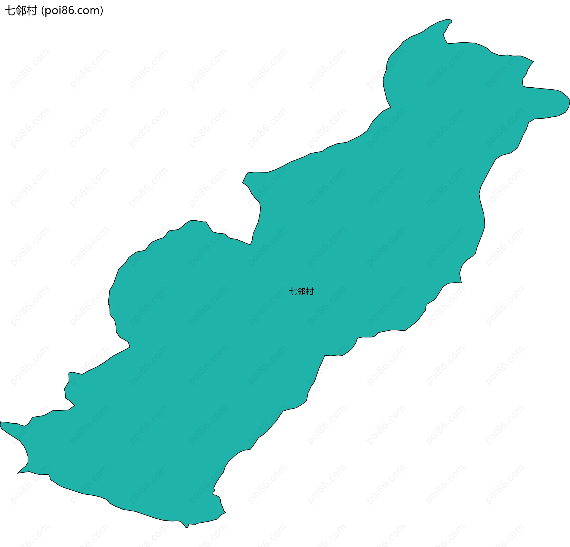 七邻村边界地图