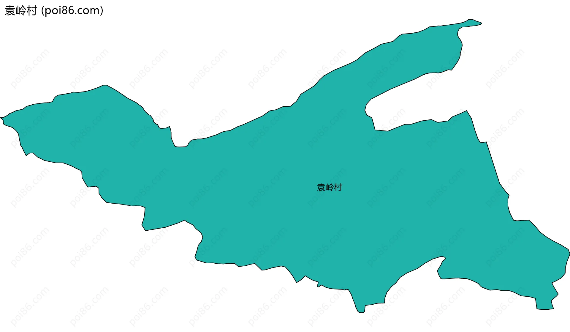 袁岭村边界地图