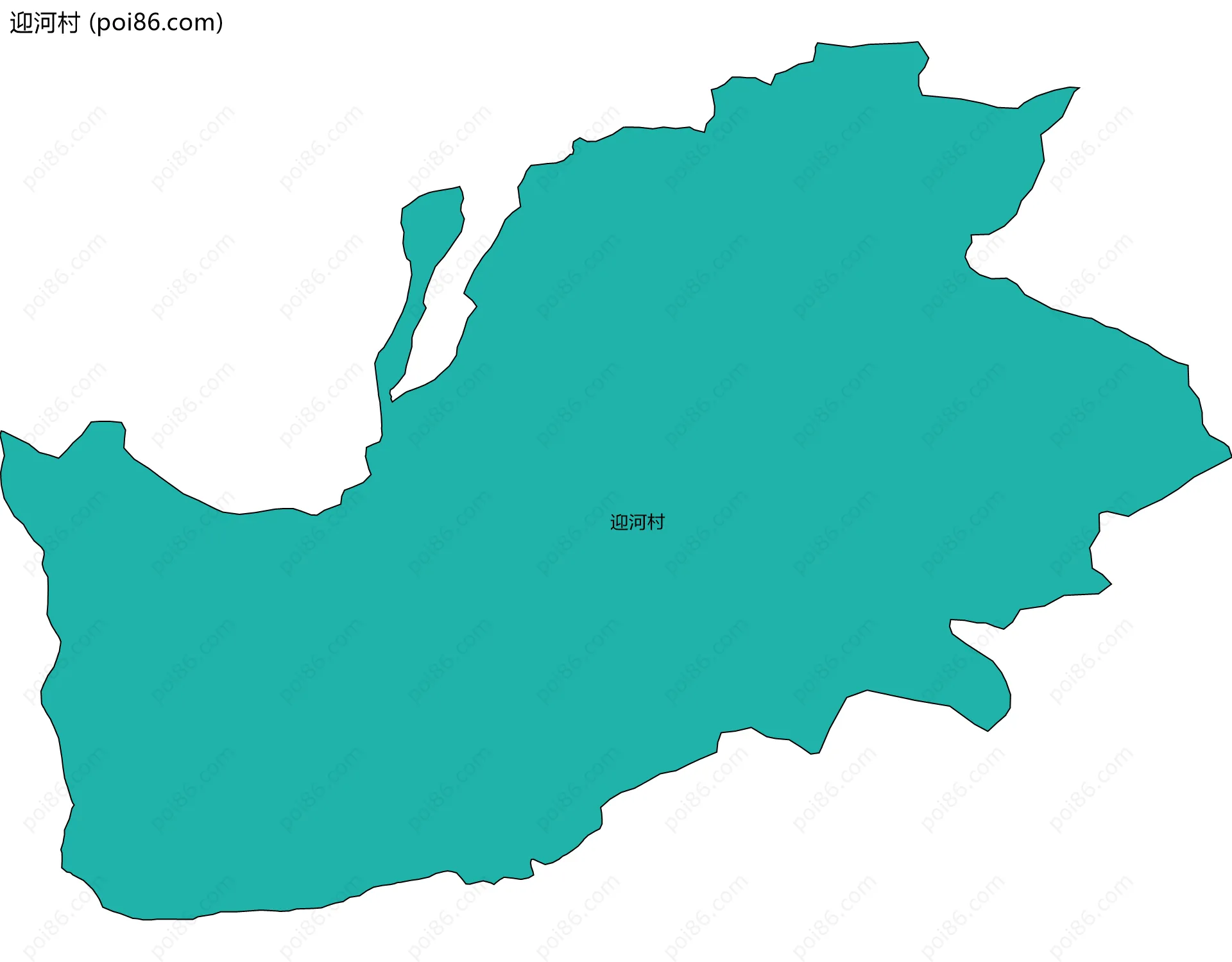 迎河村边界地图
