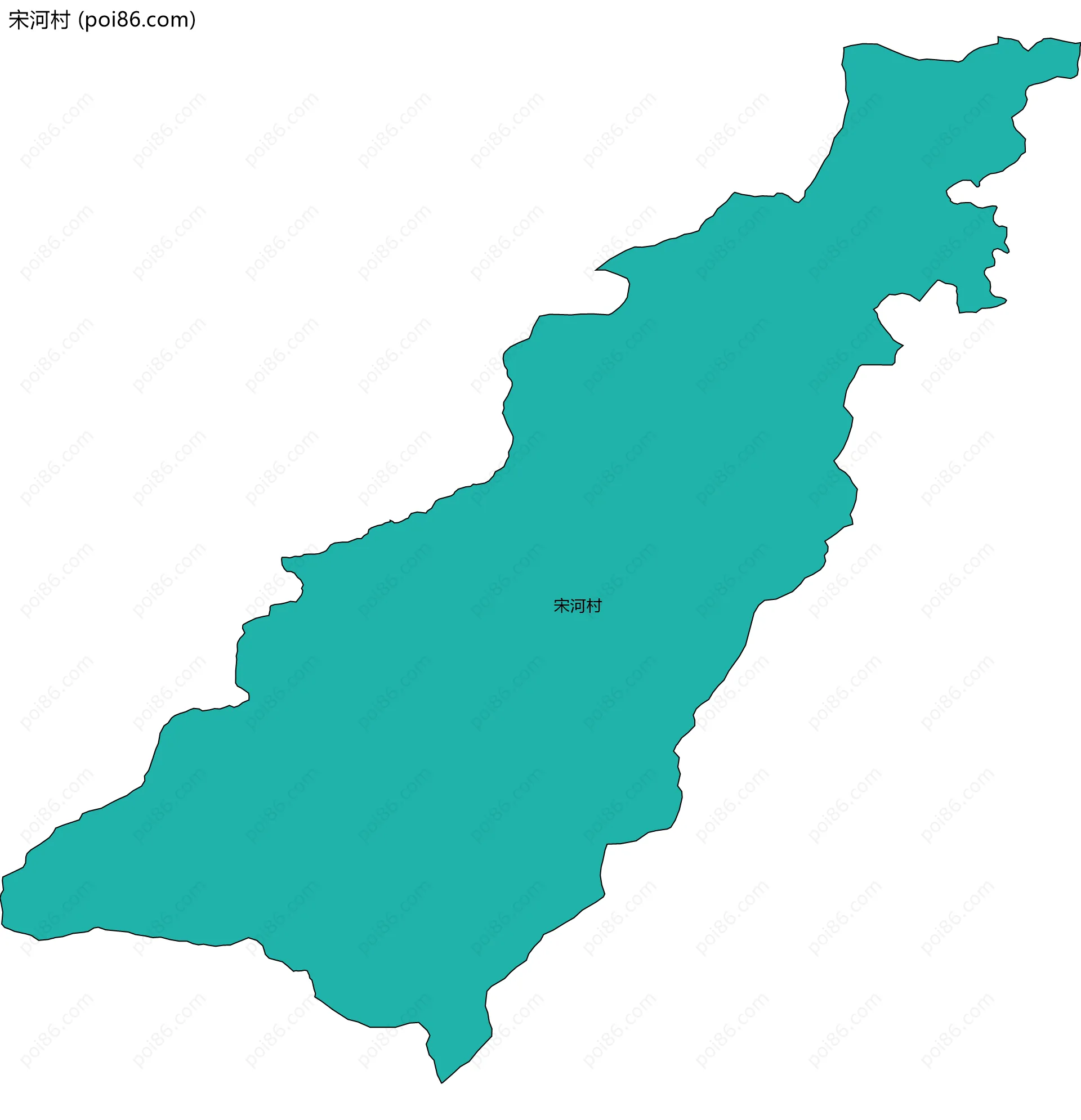 宋河村边界地图