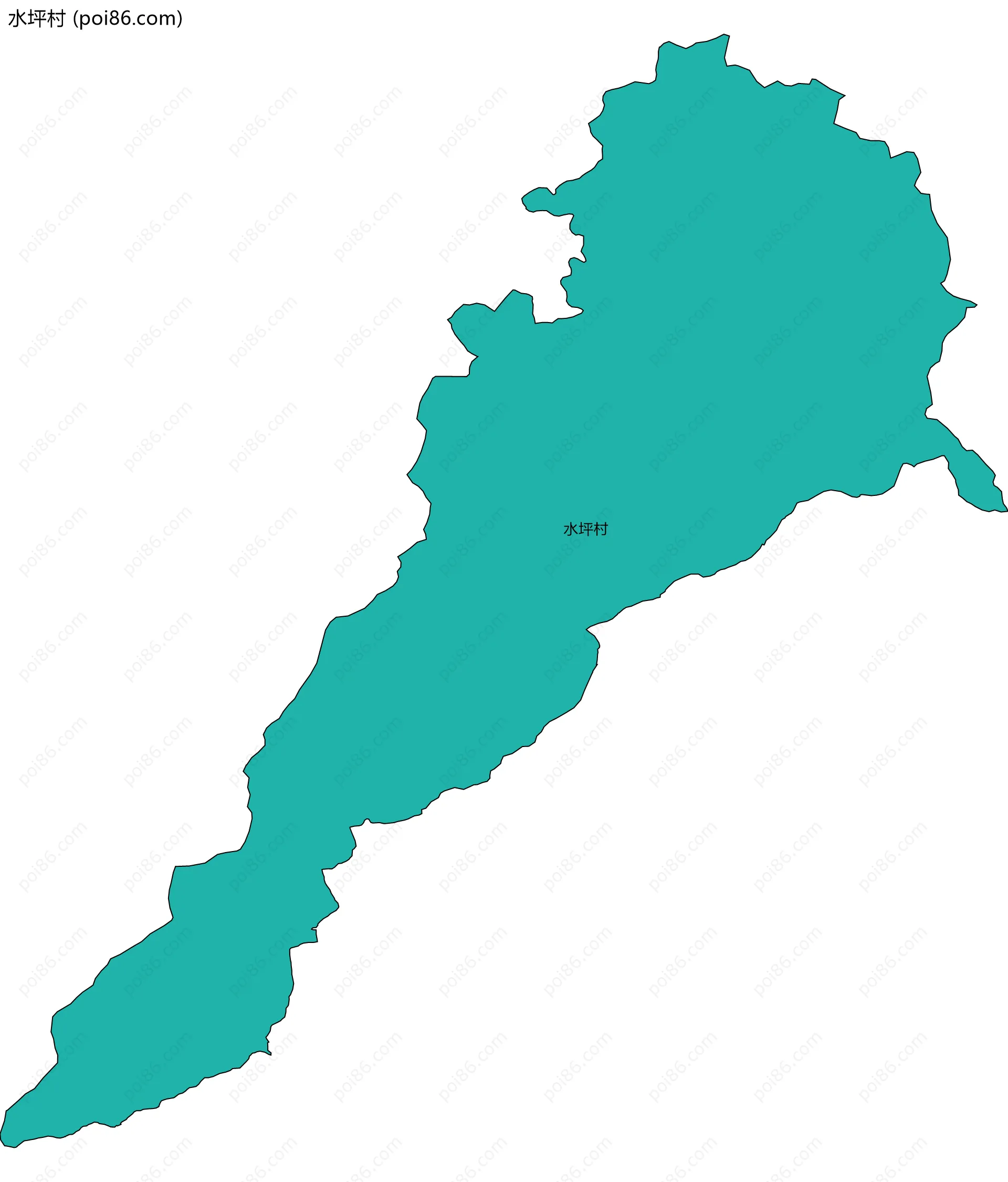 水坪村边界地图