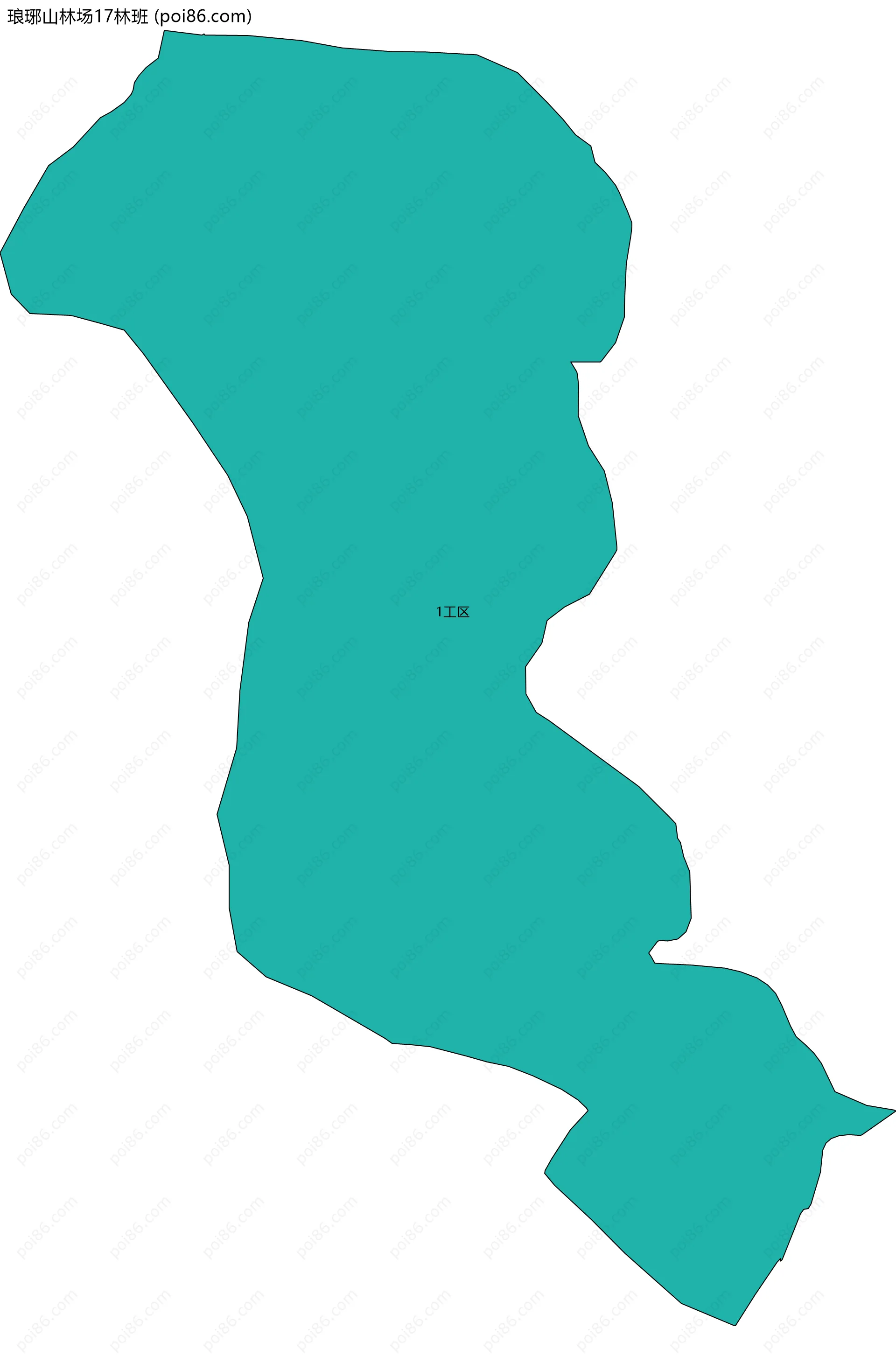 琅琊山林场17林班边界地图(五级行政区划)