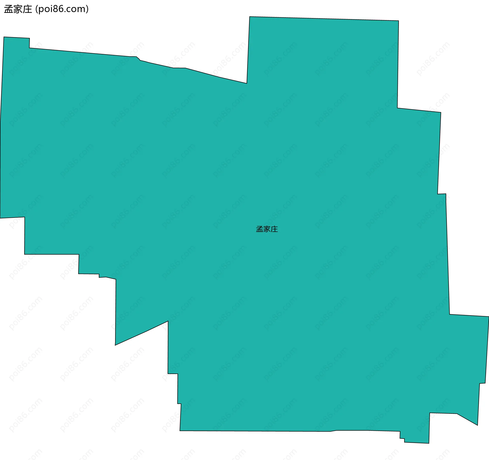 孟家庄边界地图