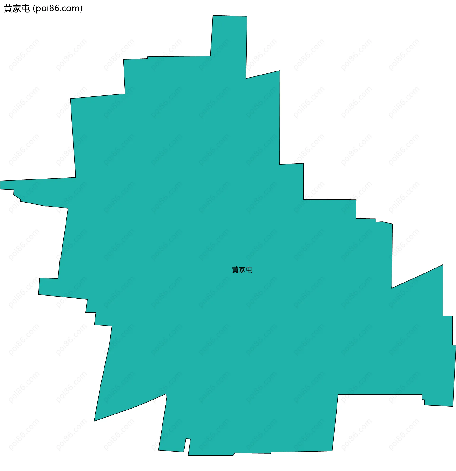 黄家屯边界地图