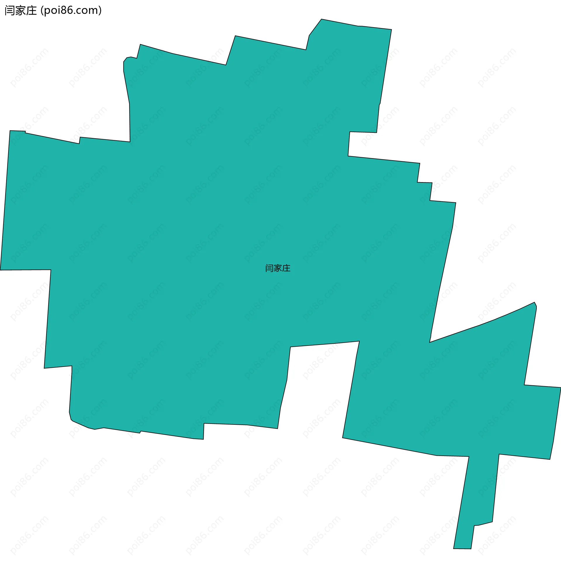 闫家庄边界地图