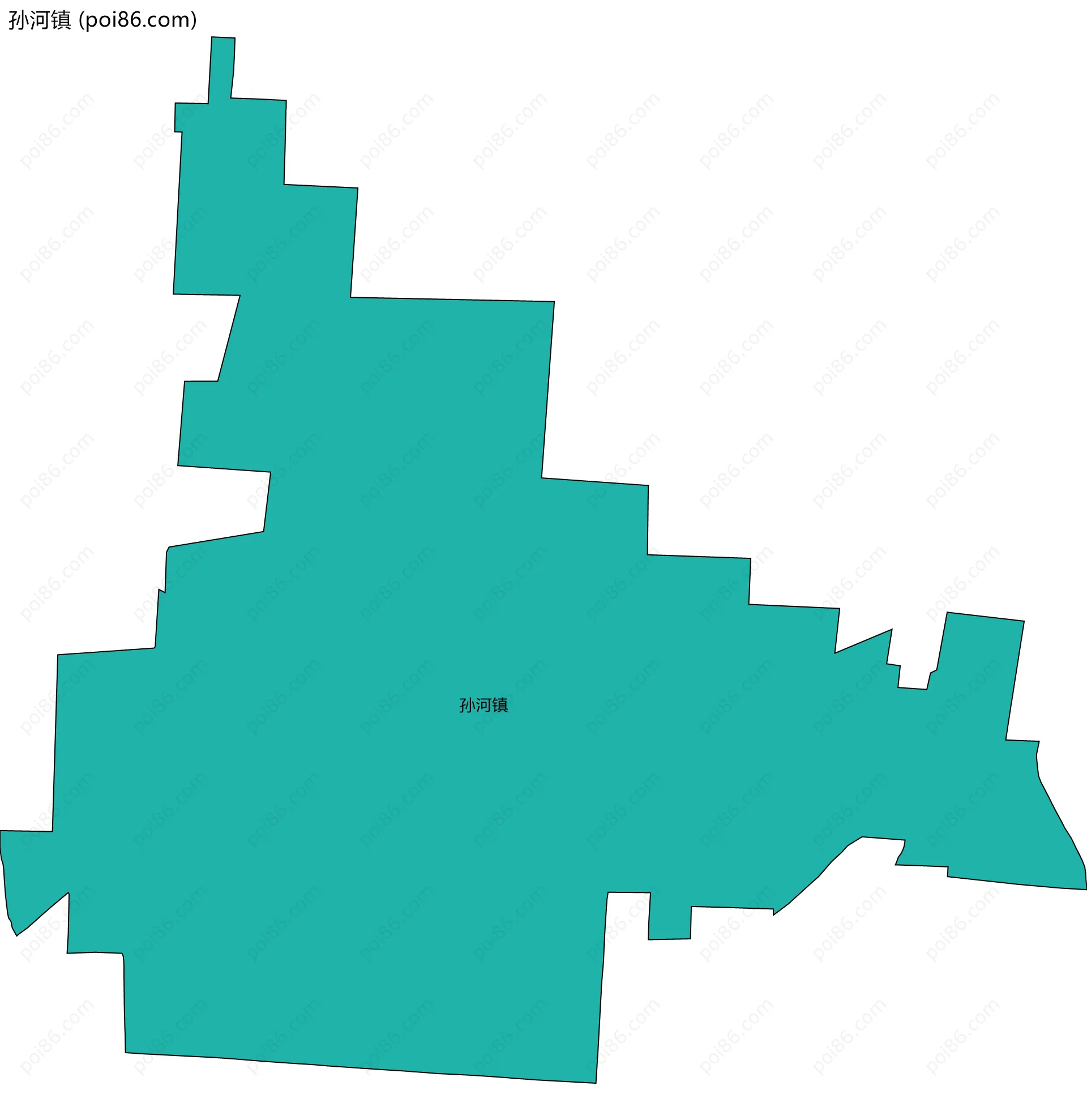 孙河镇边界地图