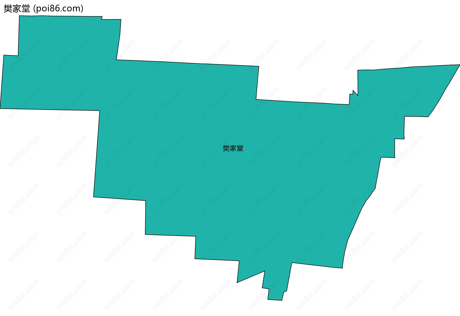 樊家堂边界地图