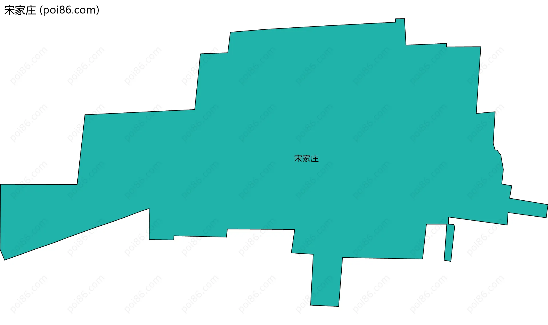 宋家庄边界地图