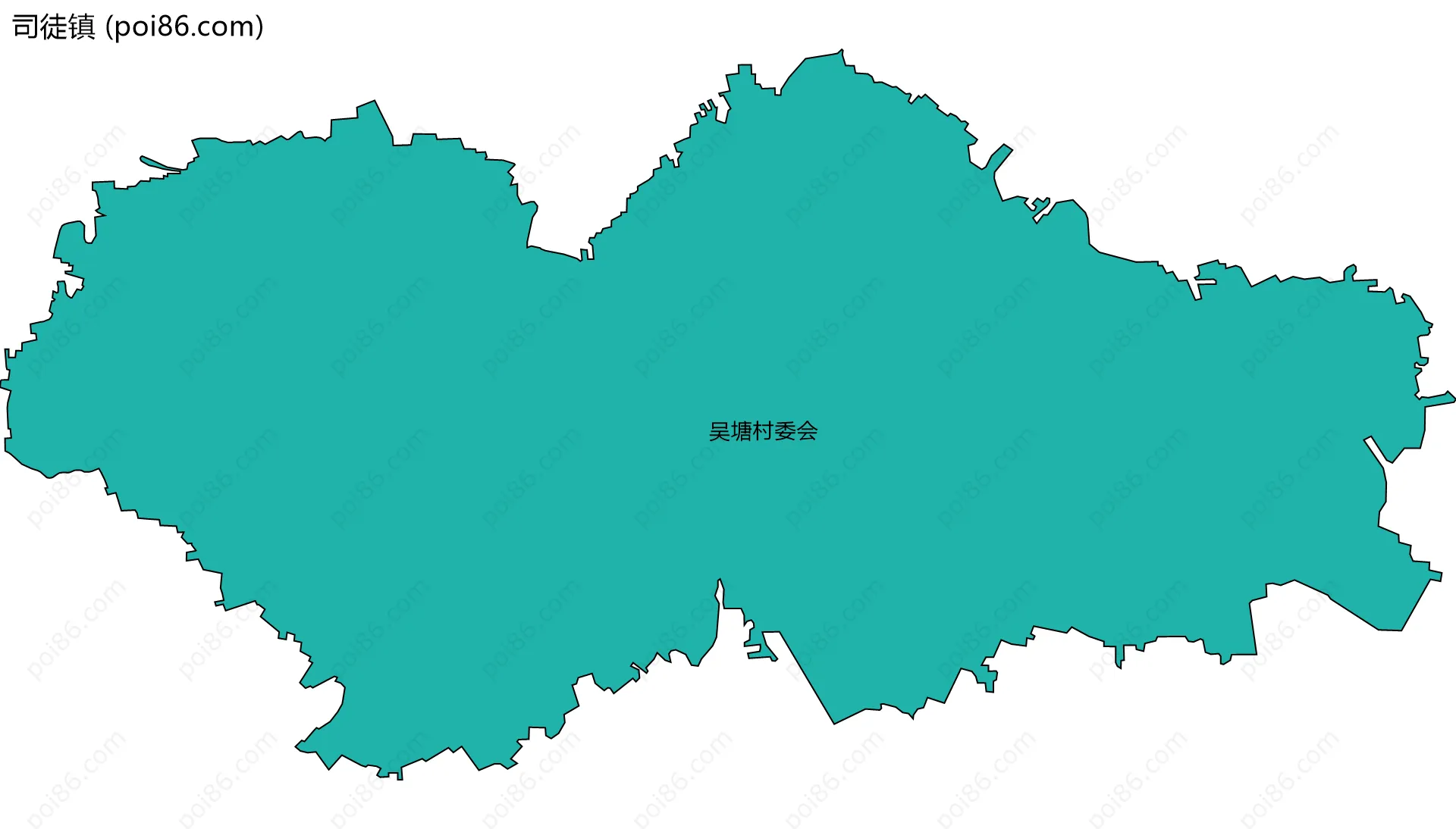 司徒镇边界地图(五级行政区划)