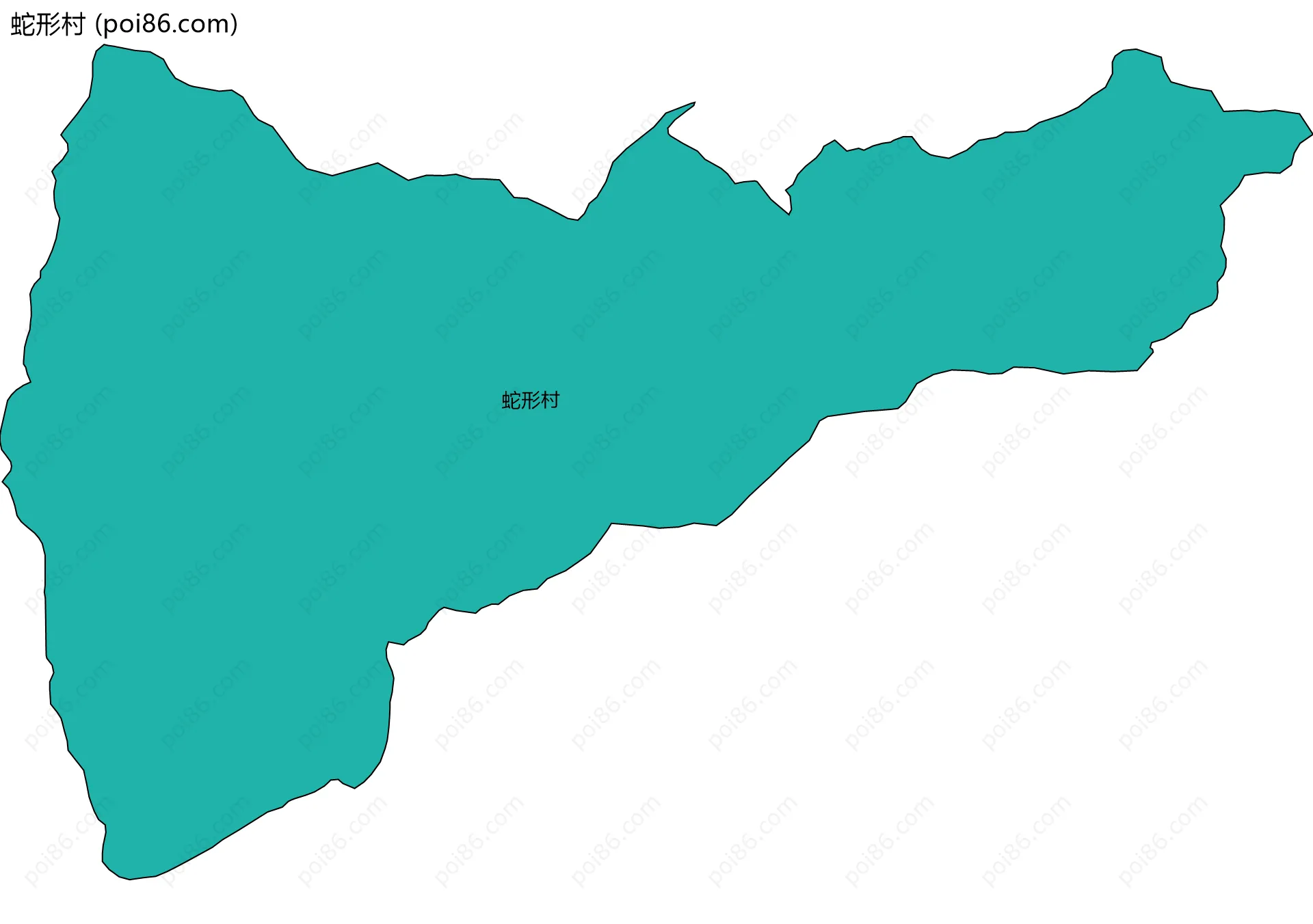 蛇形村边界地图