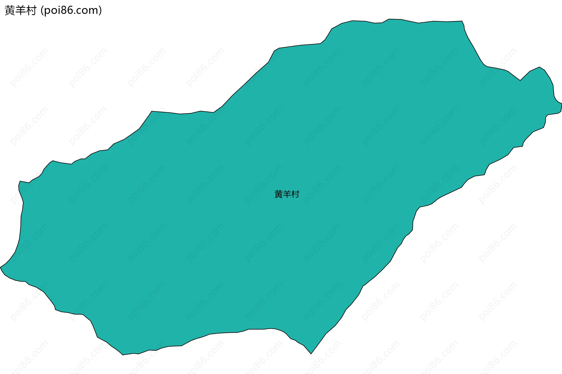 黄羊村边界地图