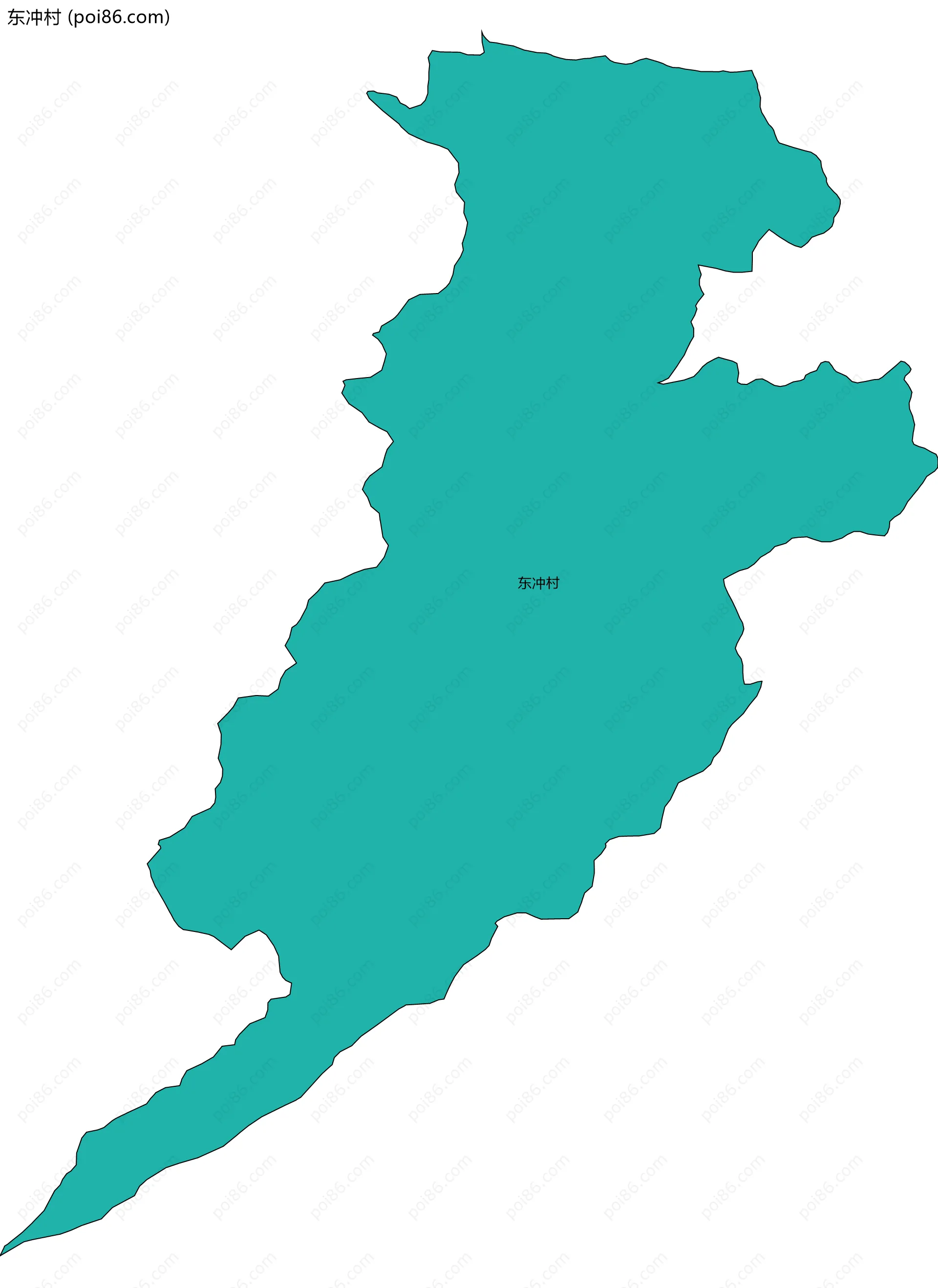 东冲村边界地图