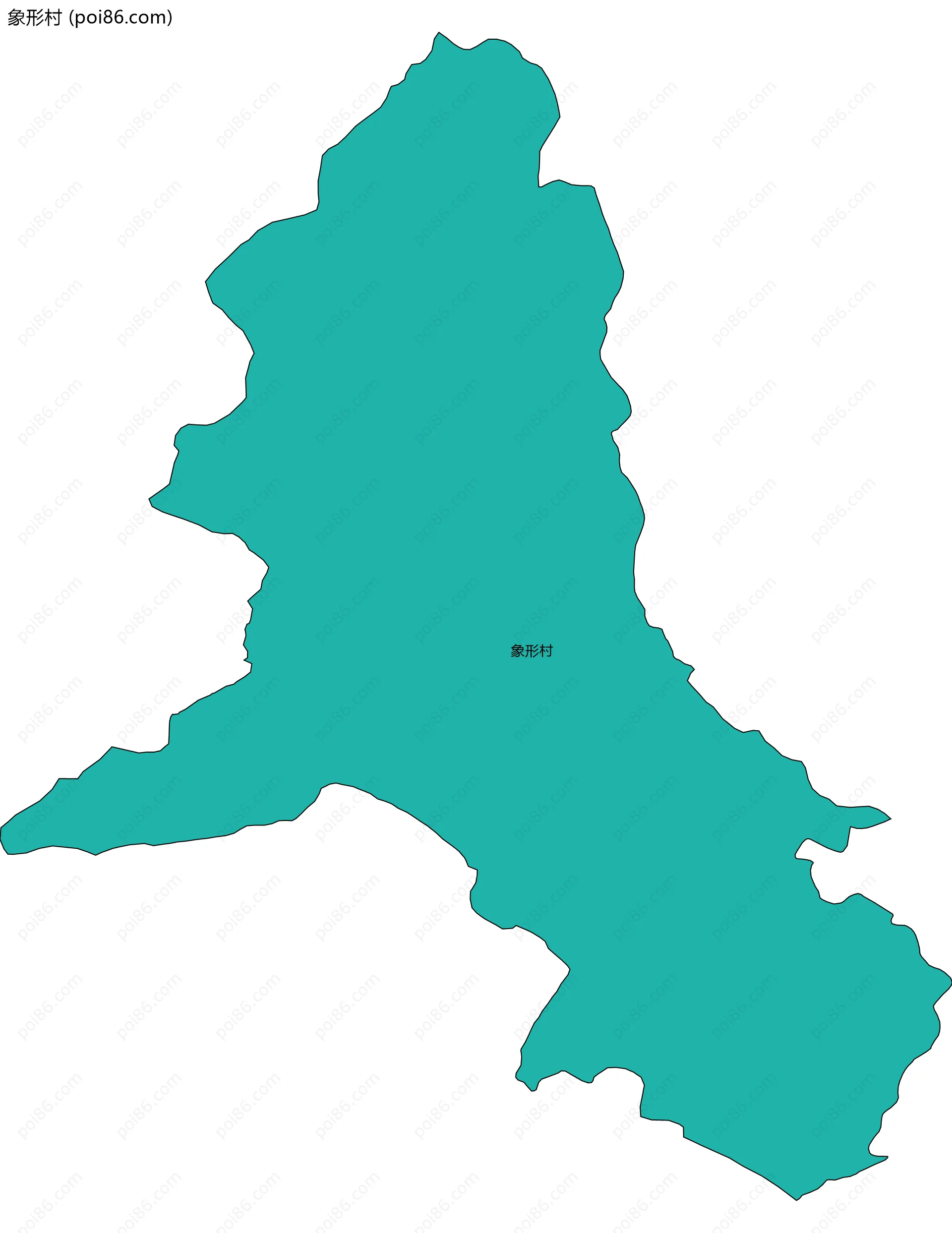 象形村边界地图