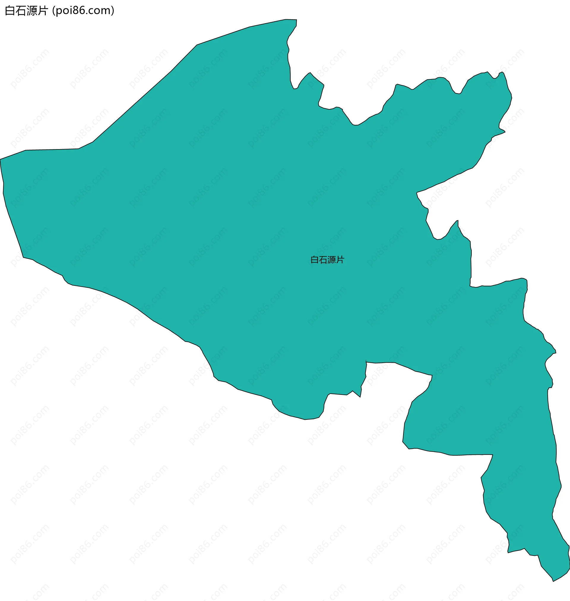 白石源片边界地图