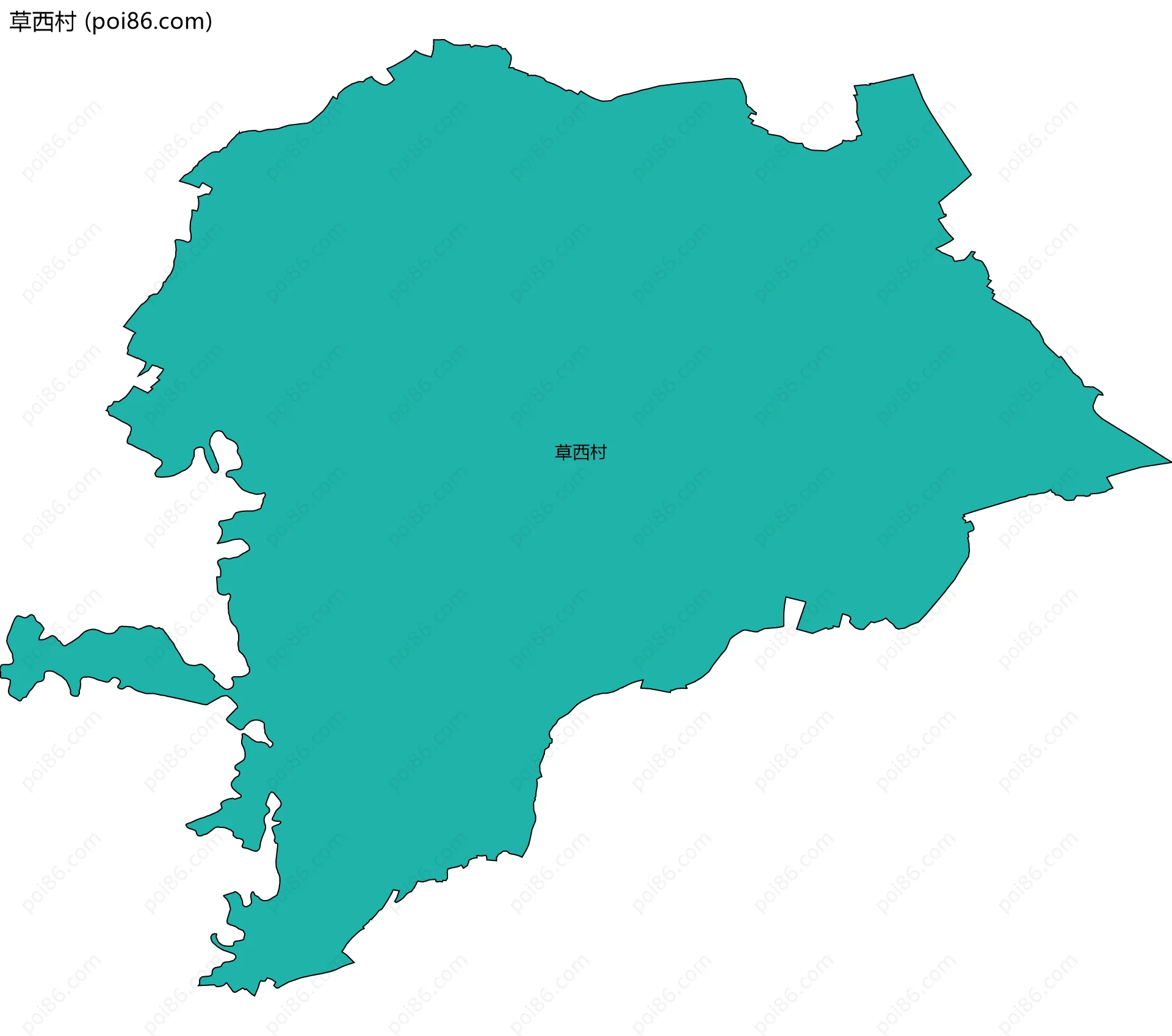 草西村边界地图
