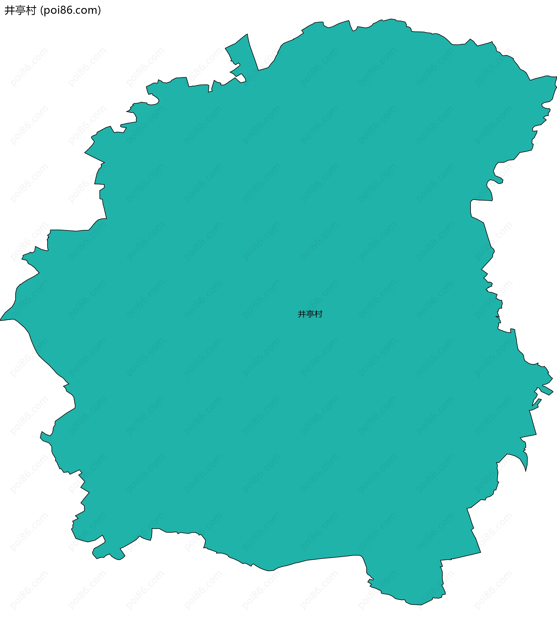 井亭村边界地图