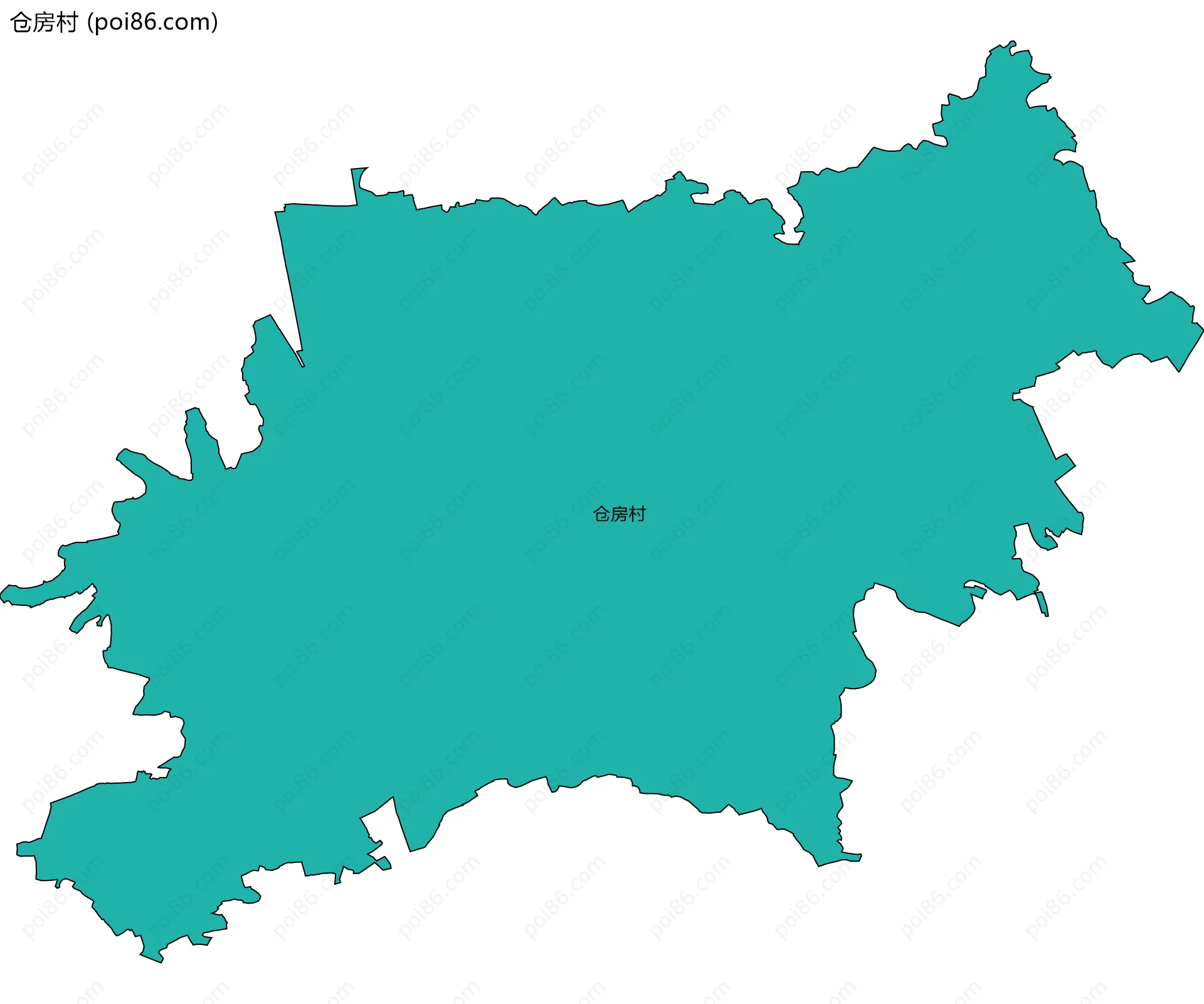 仓房村边界地图