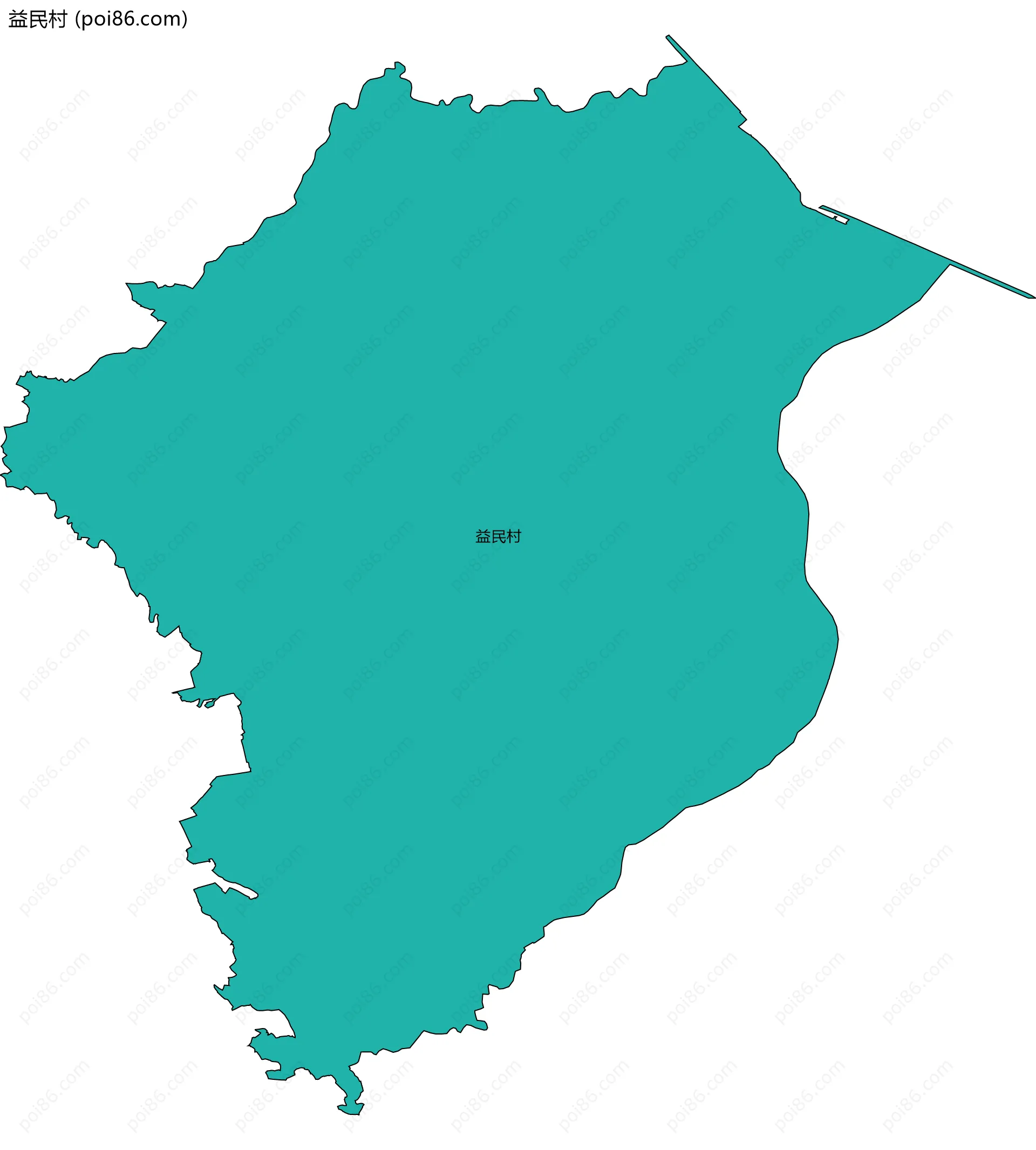 益民村边界地图