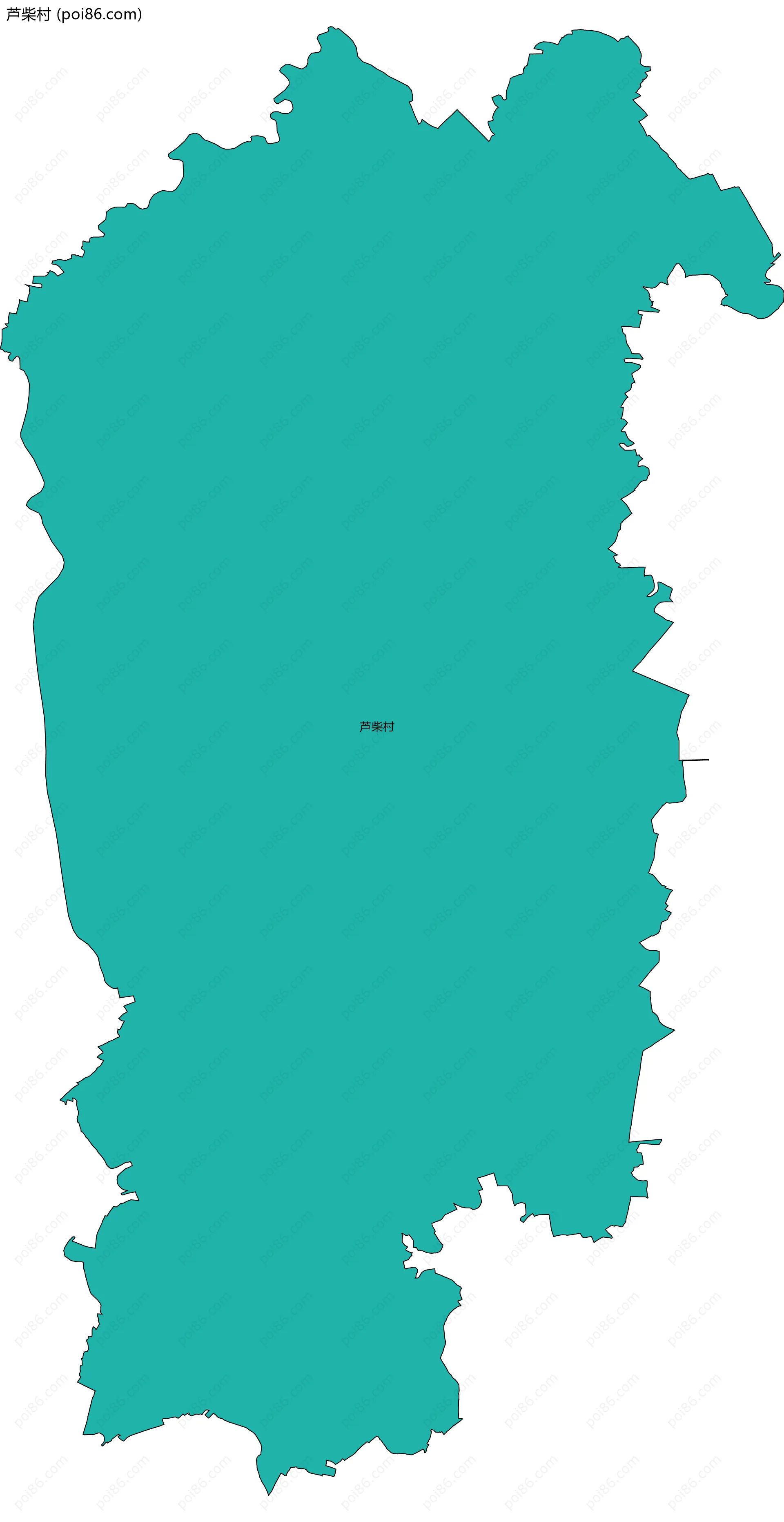 芦柴村边界地图