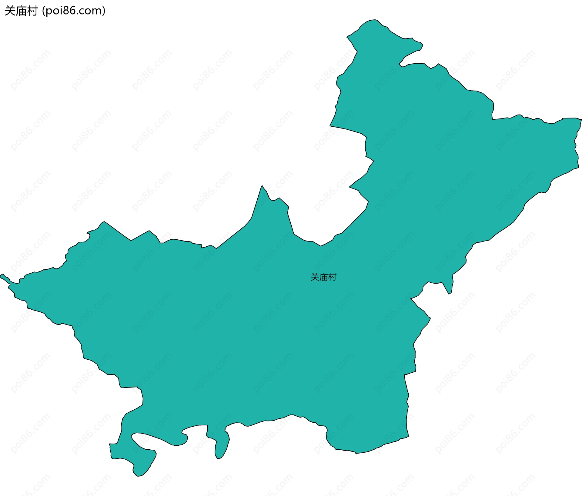 关庙村边界地图