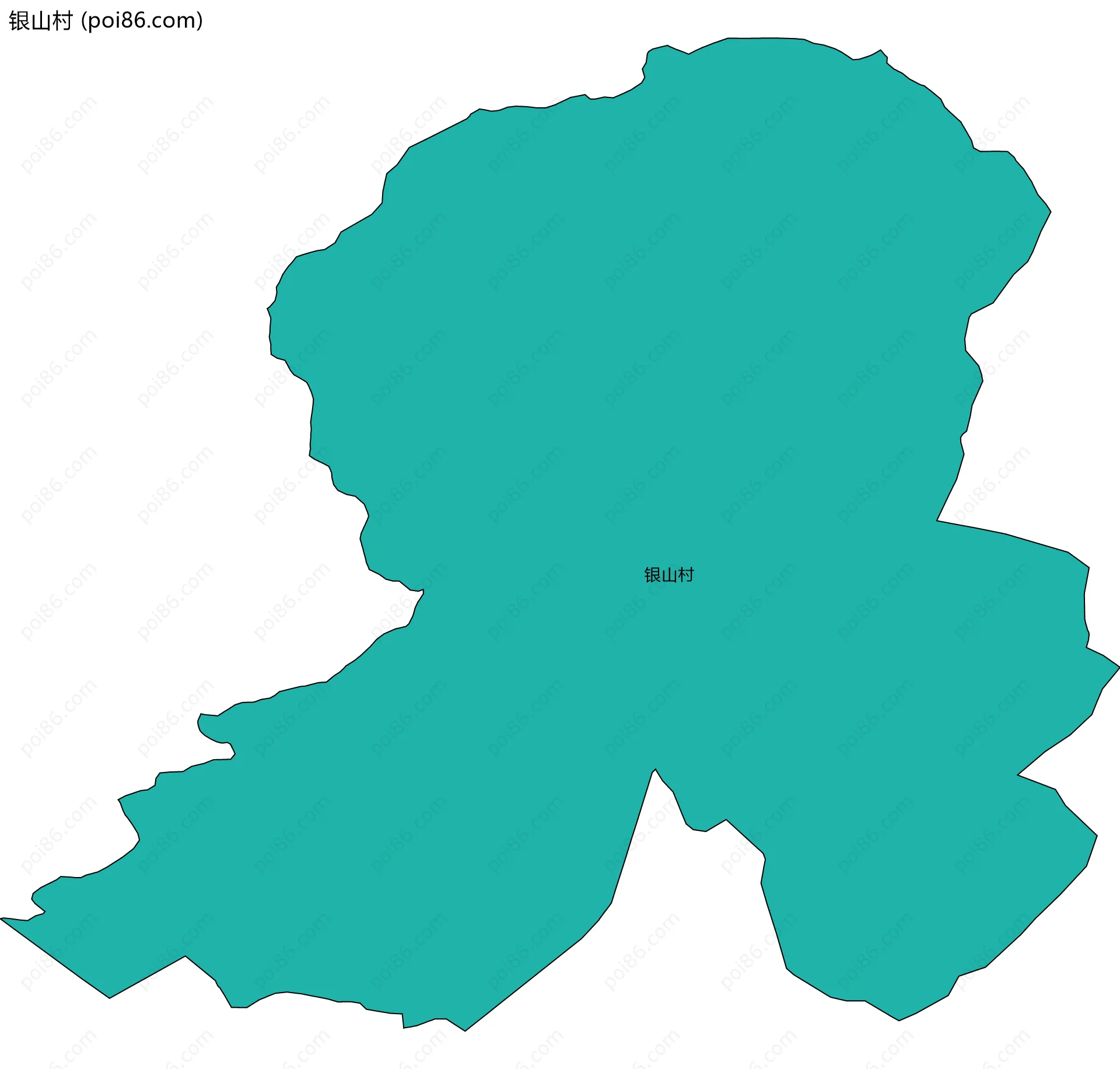 银山村边界地图
