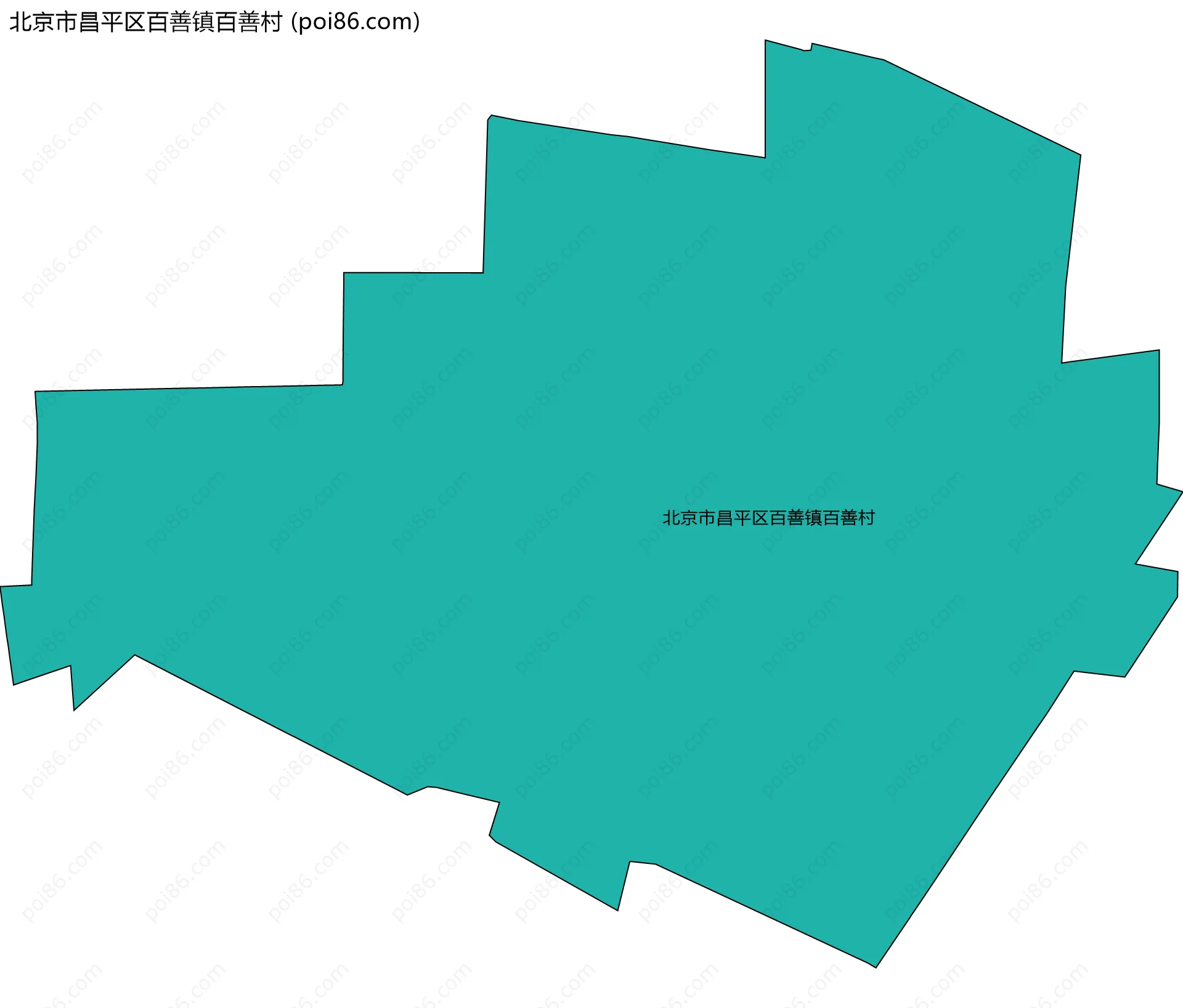 北京市昌平区百善镇百善村边界地图
