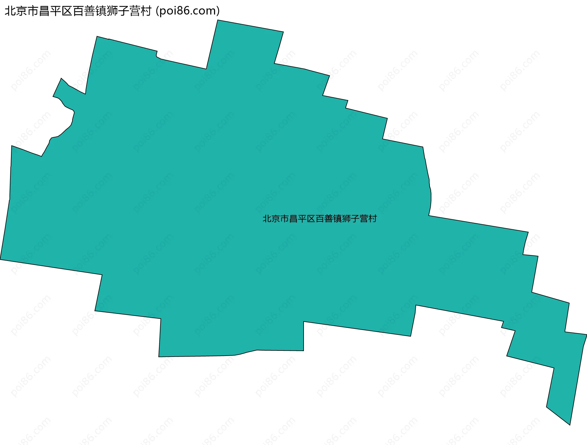 北京市昌平区百善镇狮子营村边界地图