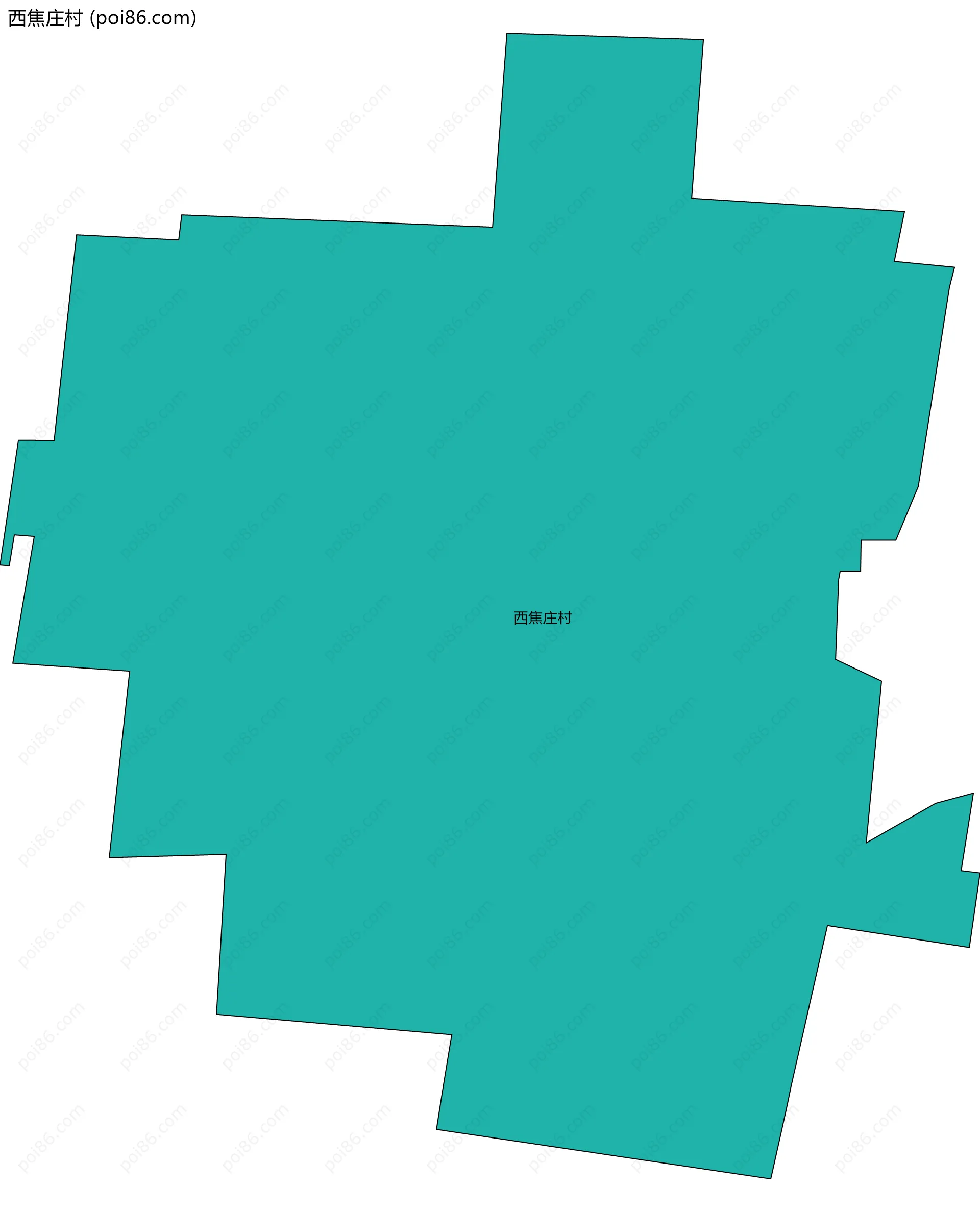 西焦庄村边界地图