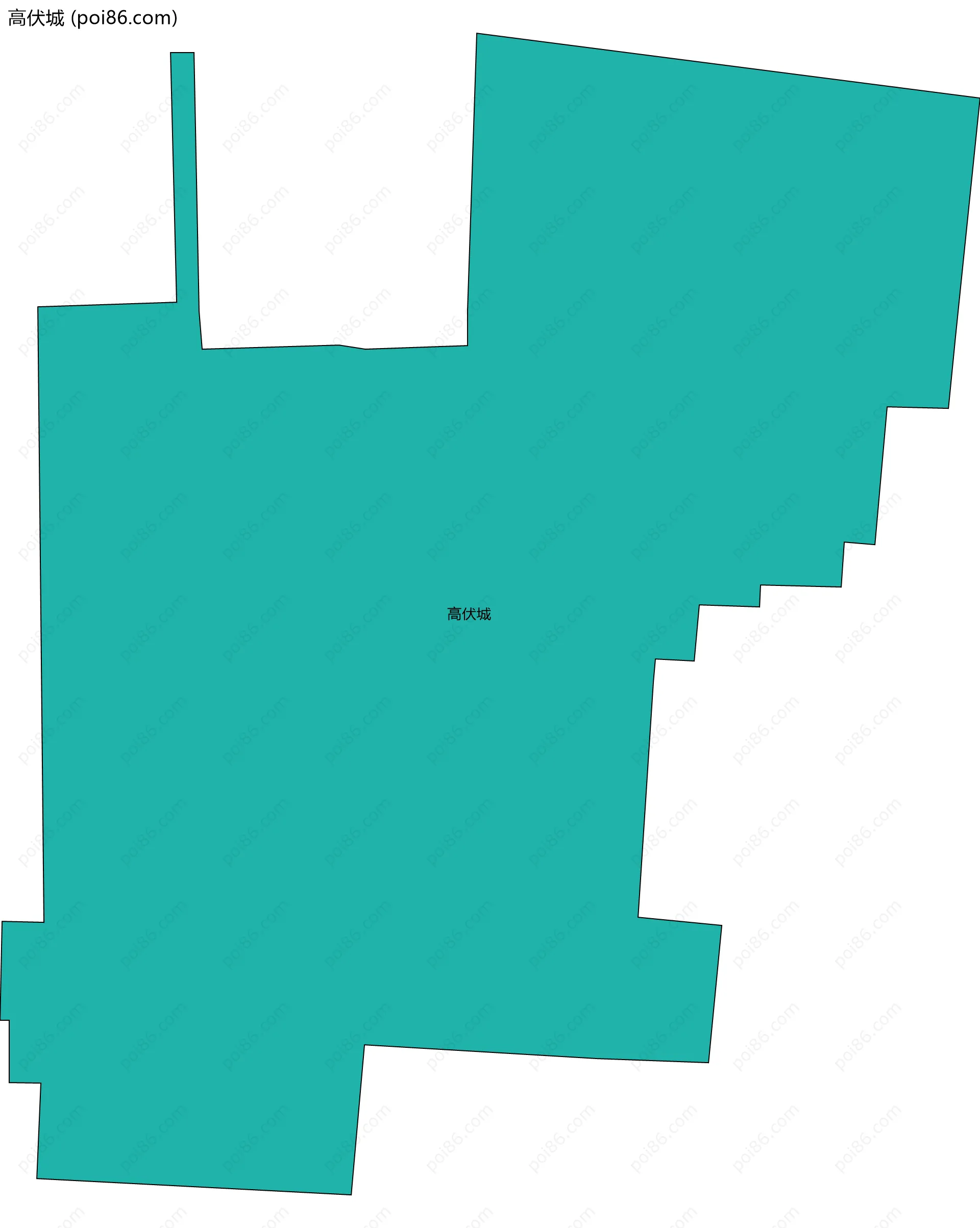 高伏城边界地图