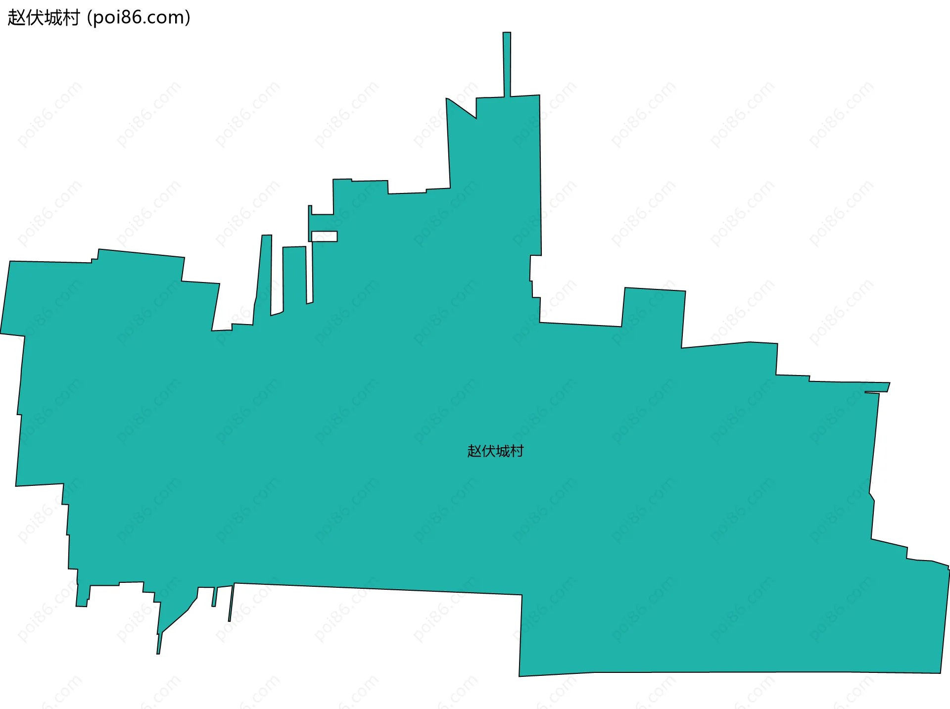 赵伏城村边界地图