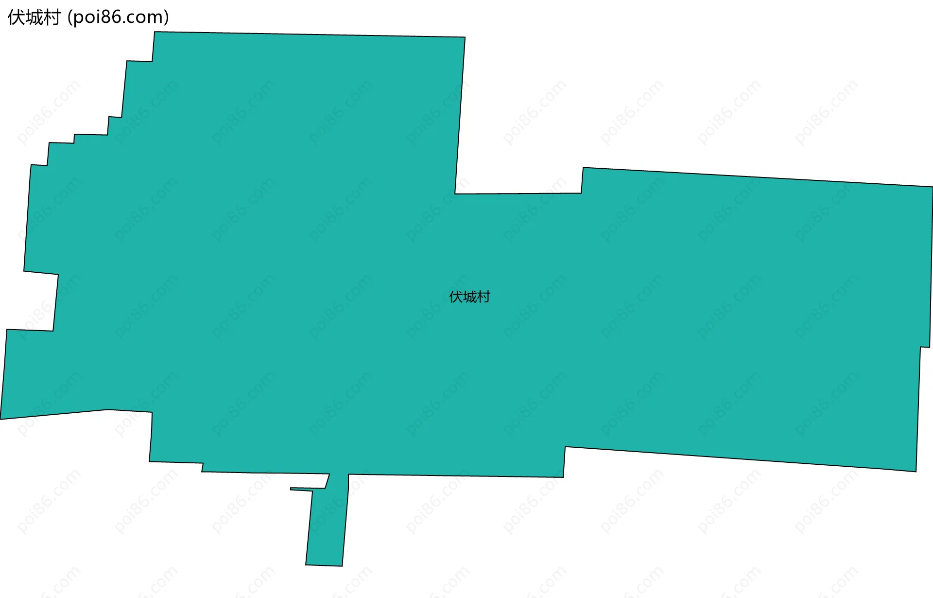 伏城村边界地图