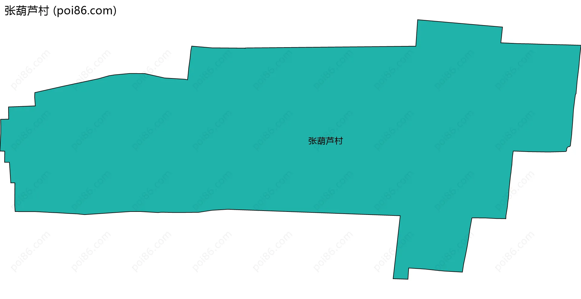 张葫芦村边界地图