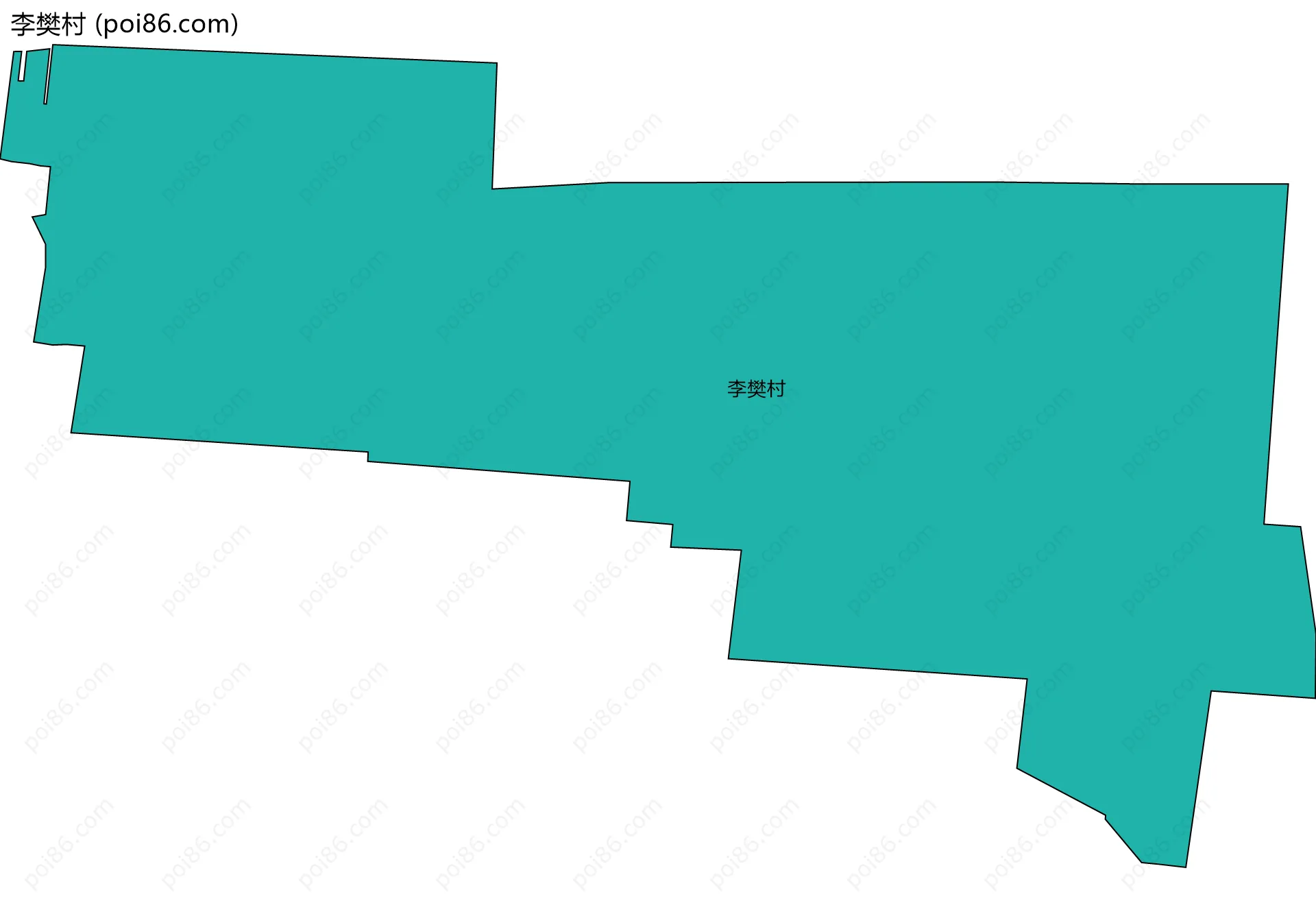 李樊村边界地图