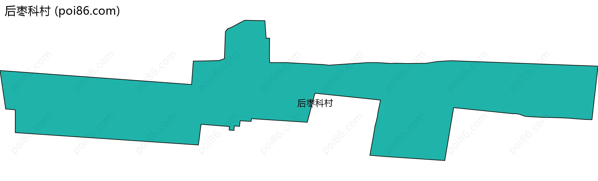 后枣科村边界地图