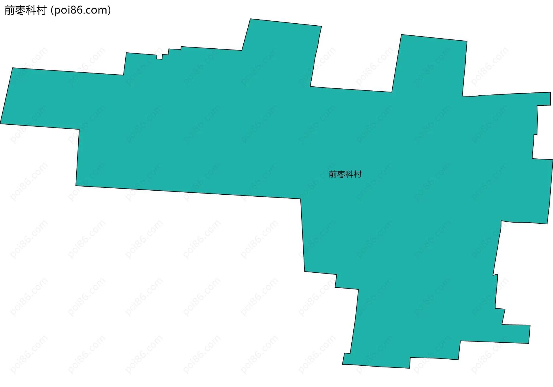 前枣科村边界地图