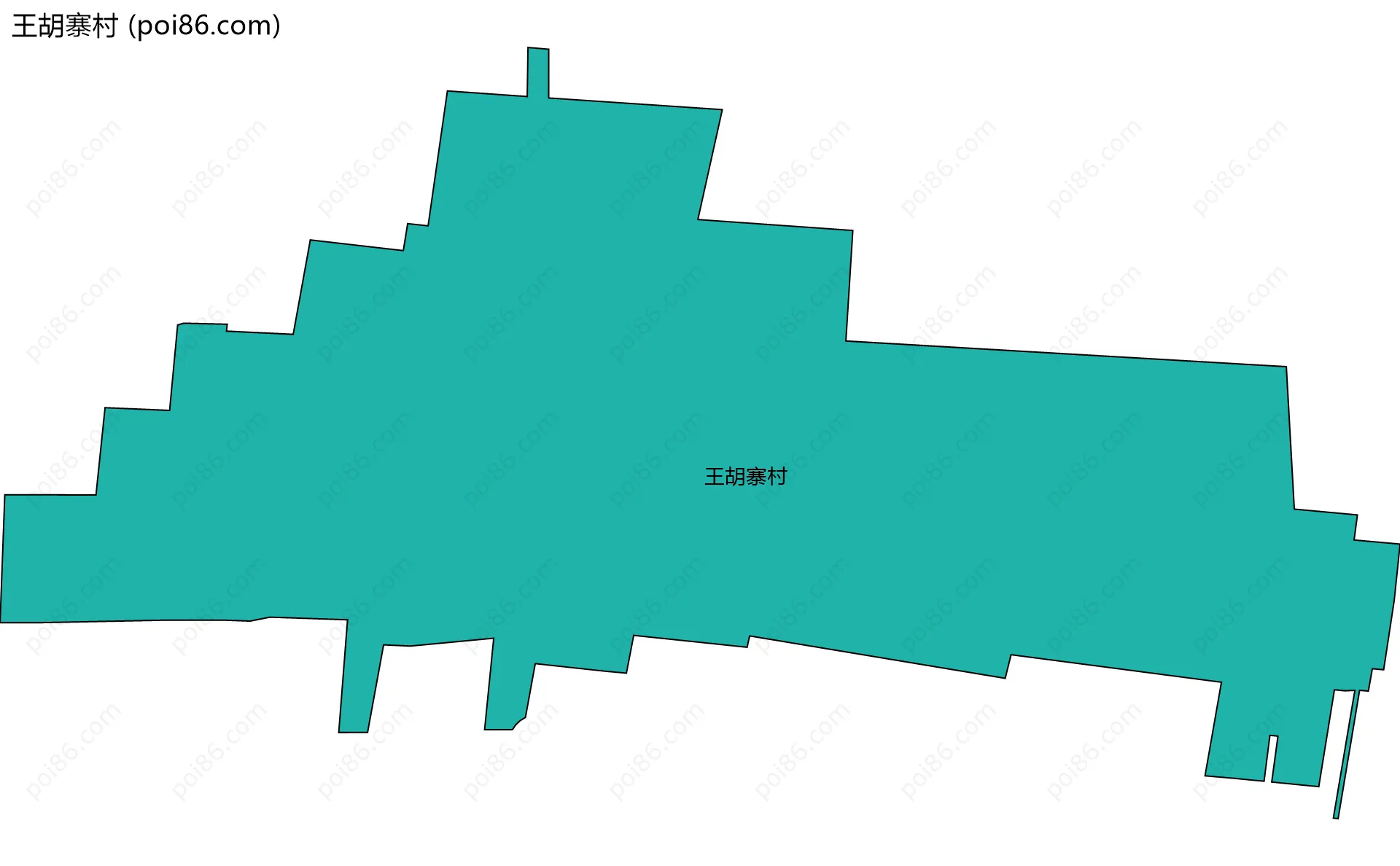 王胡寨村边界地图