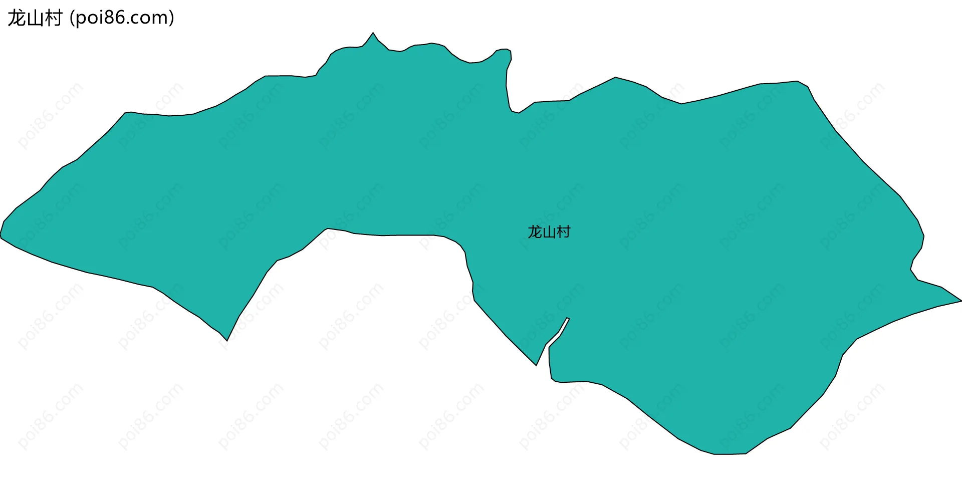 龙山村边界地图