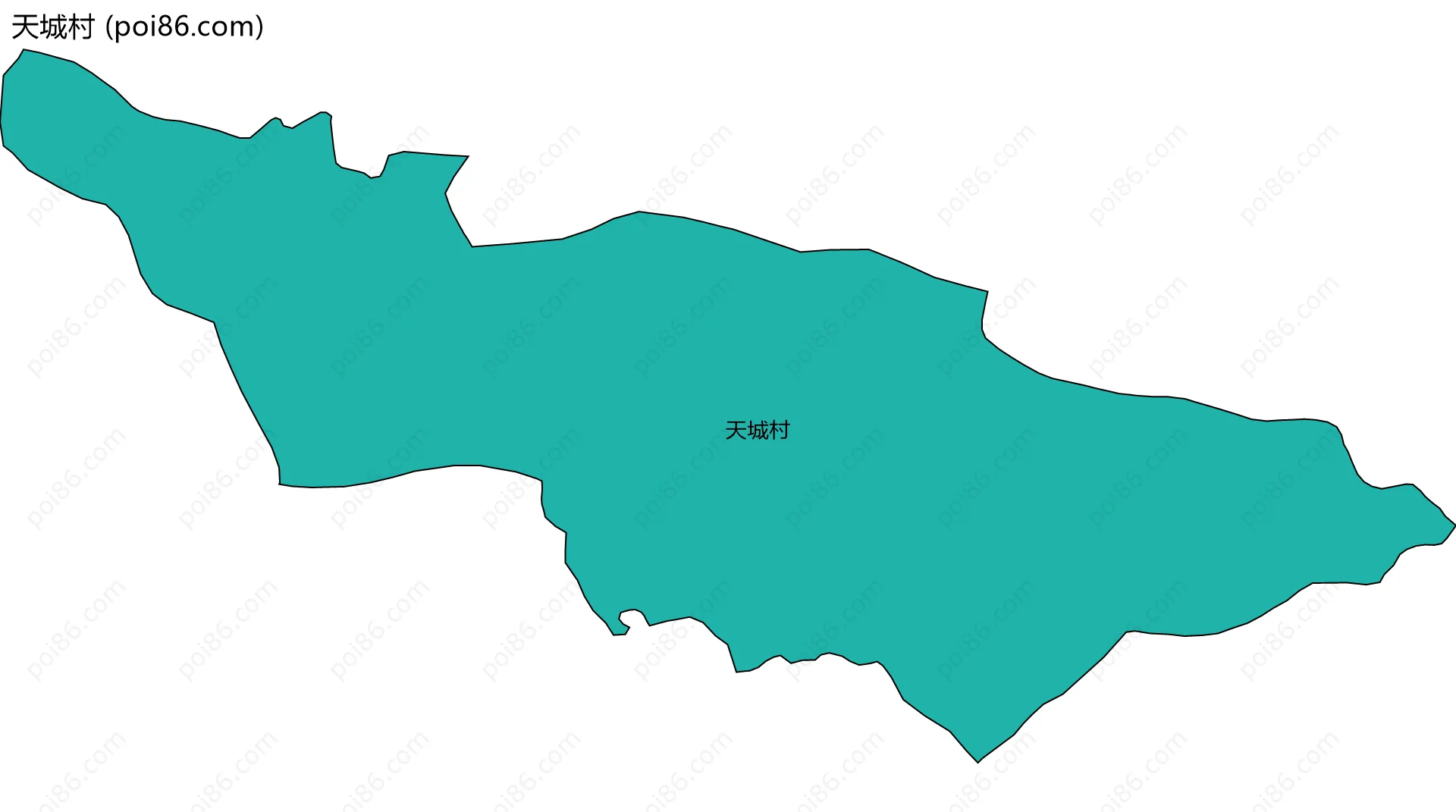 天城村边界地图