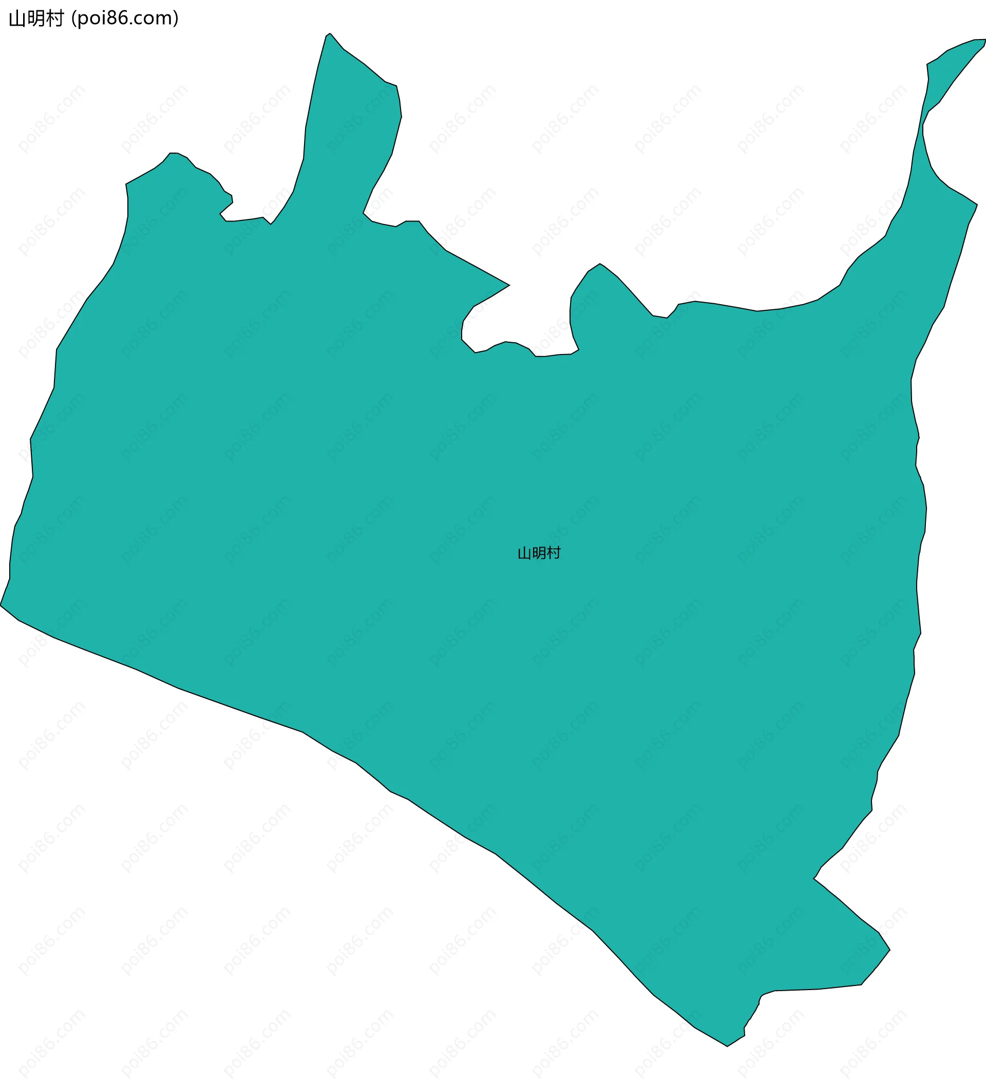 山明村边界地图