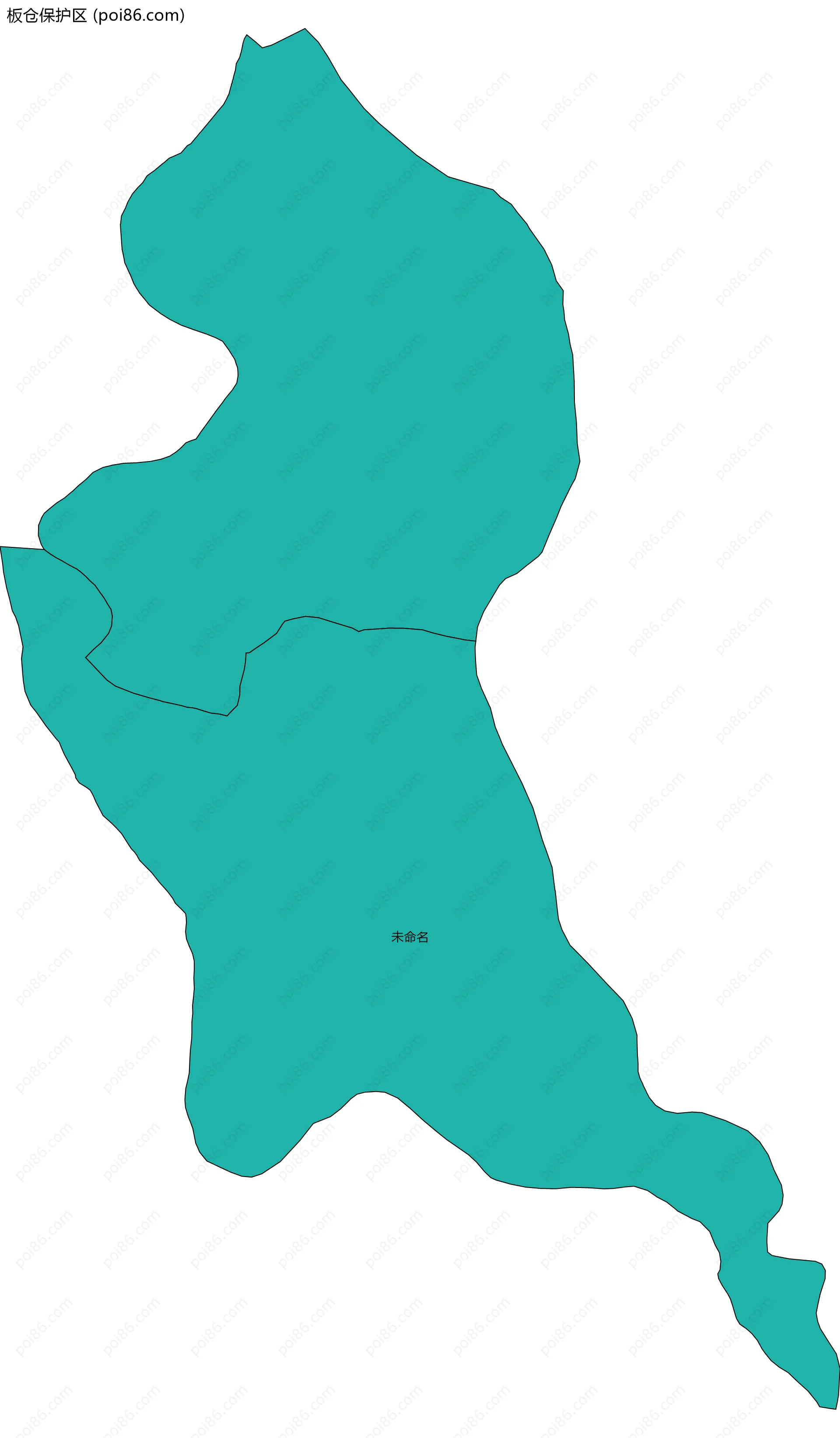 板仓保护区边界地图(五级行政区划)