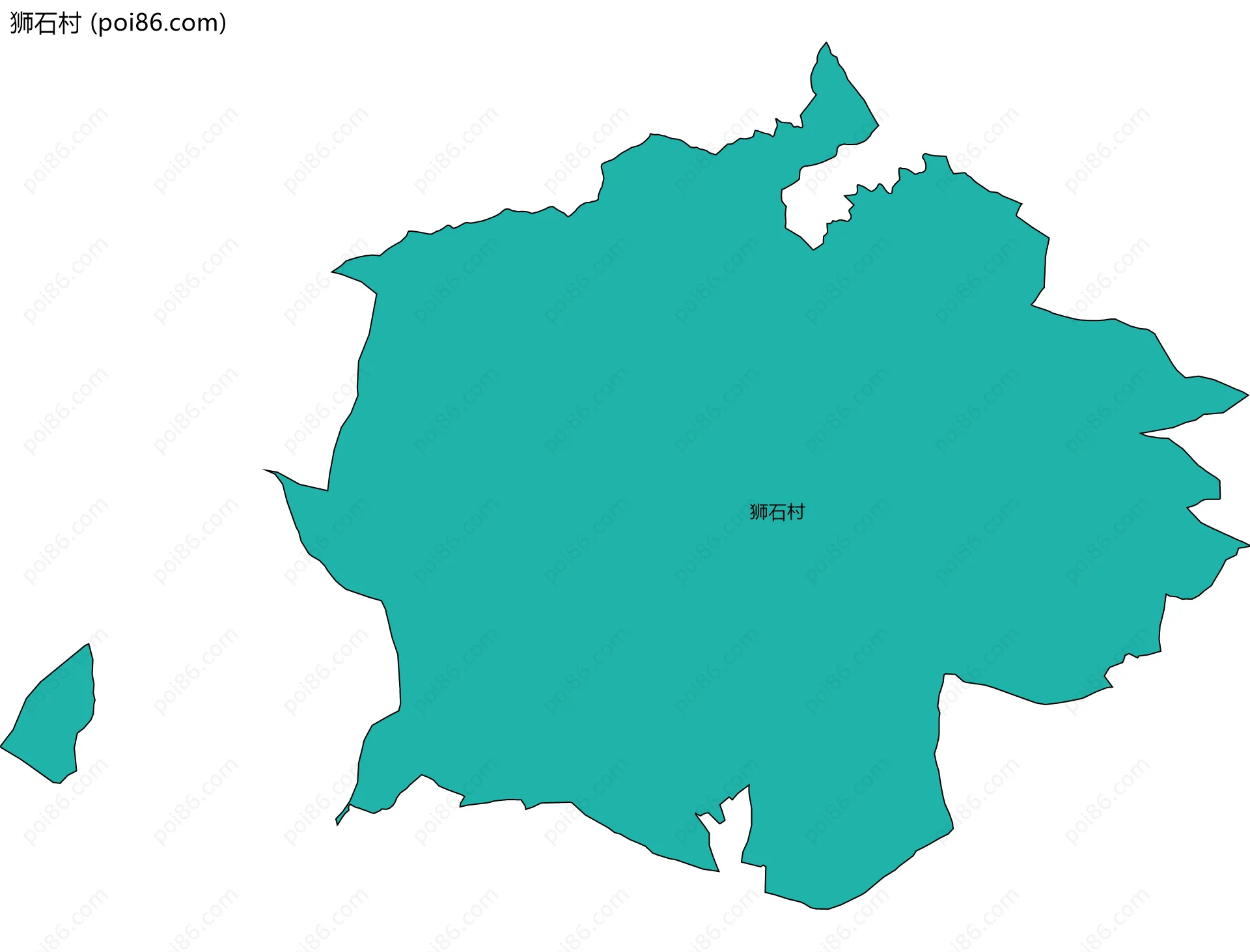 狮石村边界地图