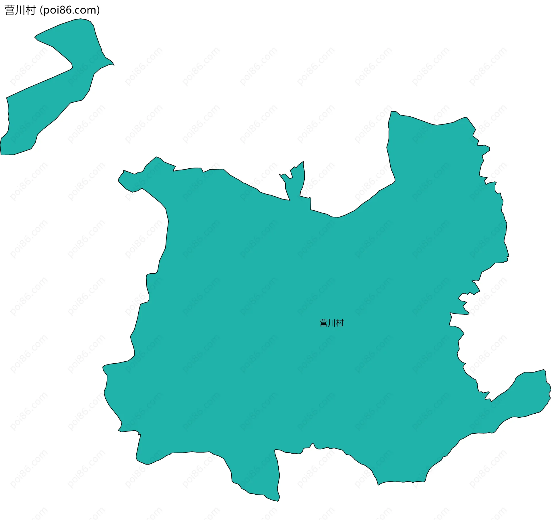 营川村边界地图