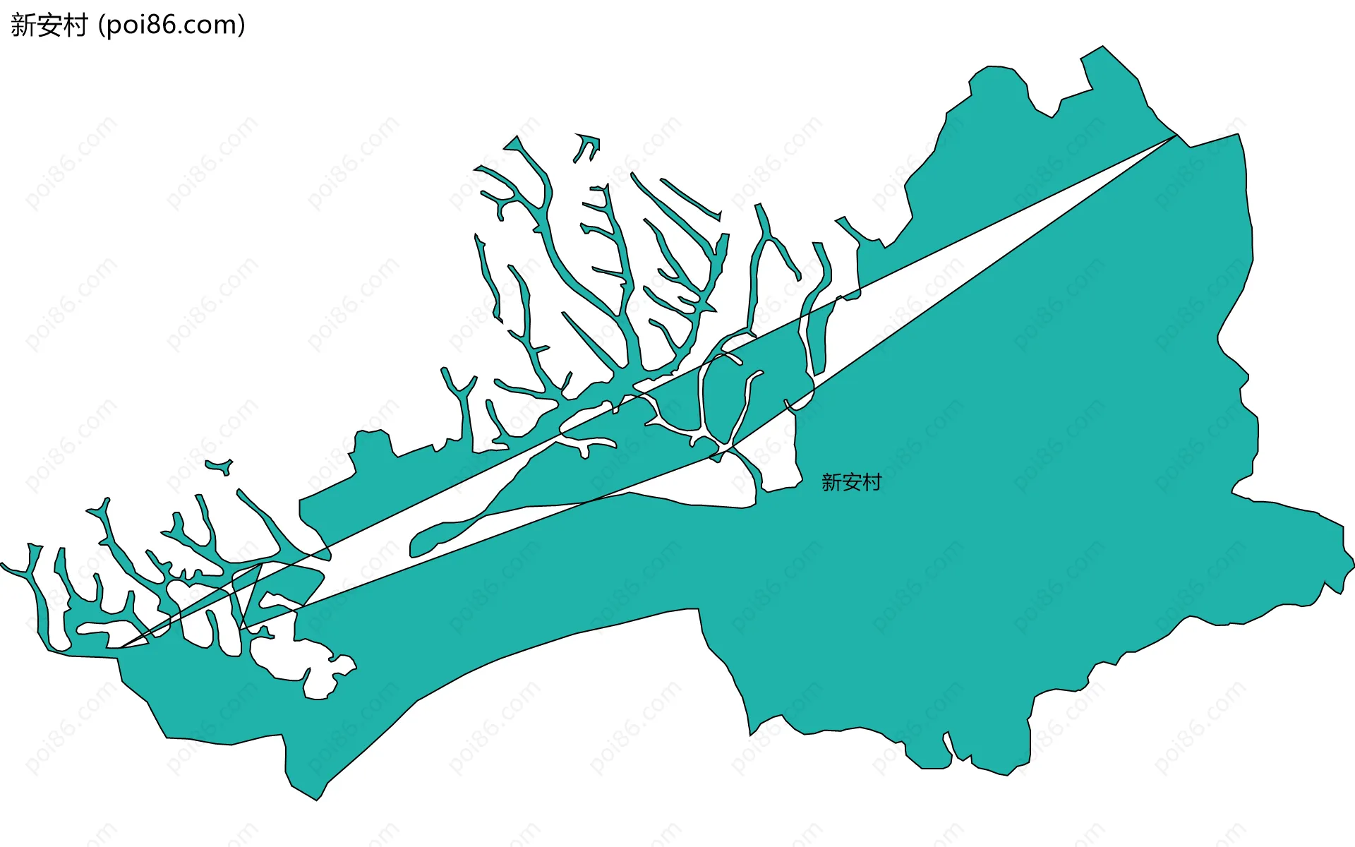 新安村边界地图