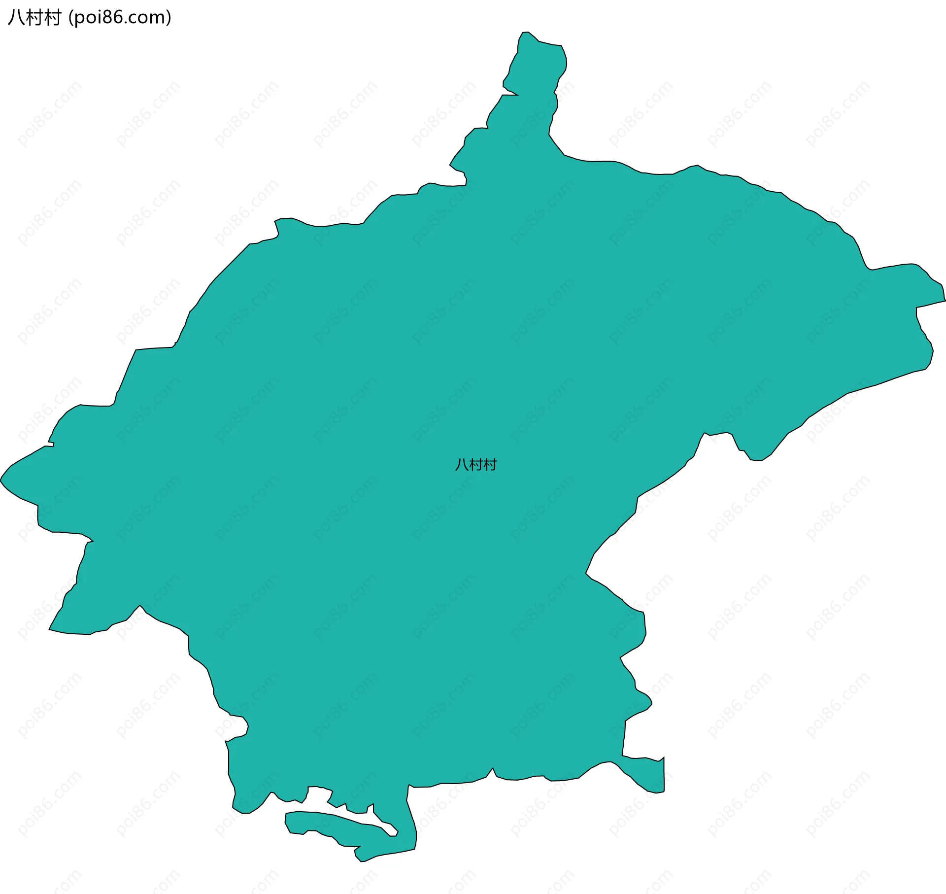 八村村边界地图