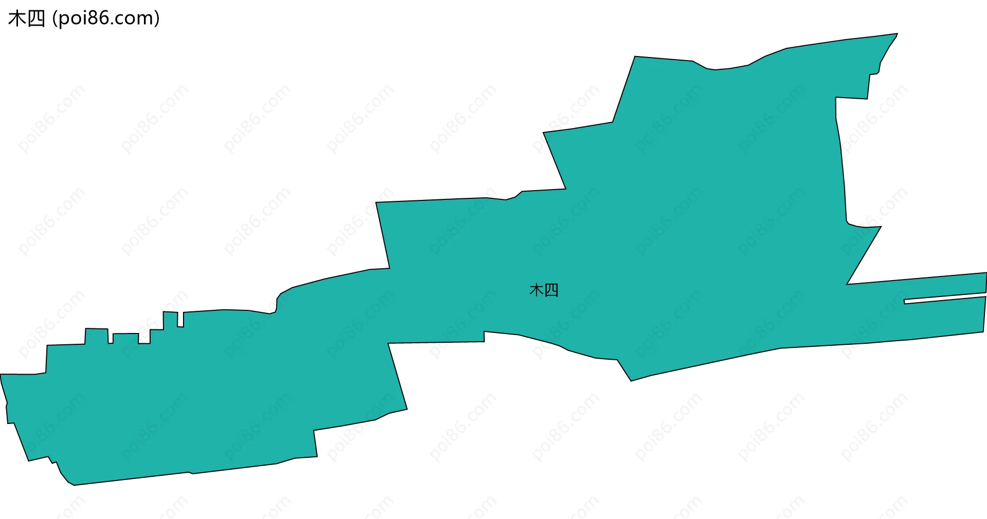 木四边界地图