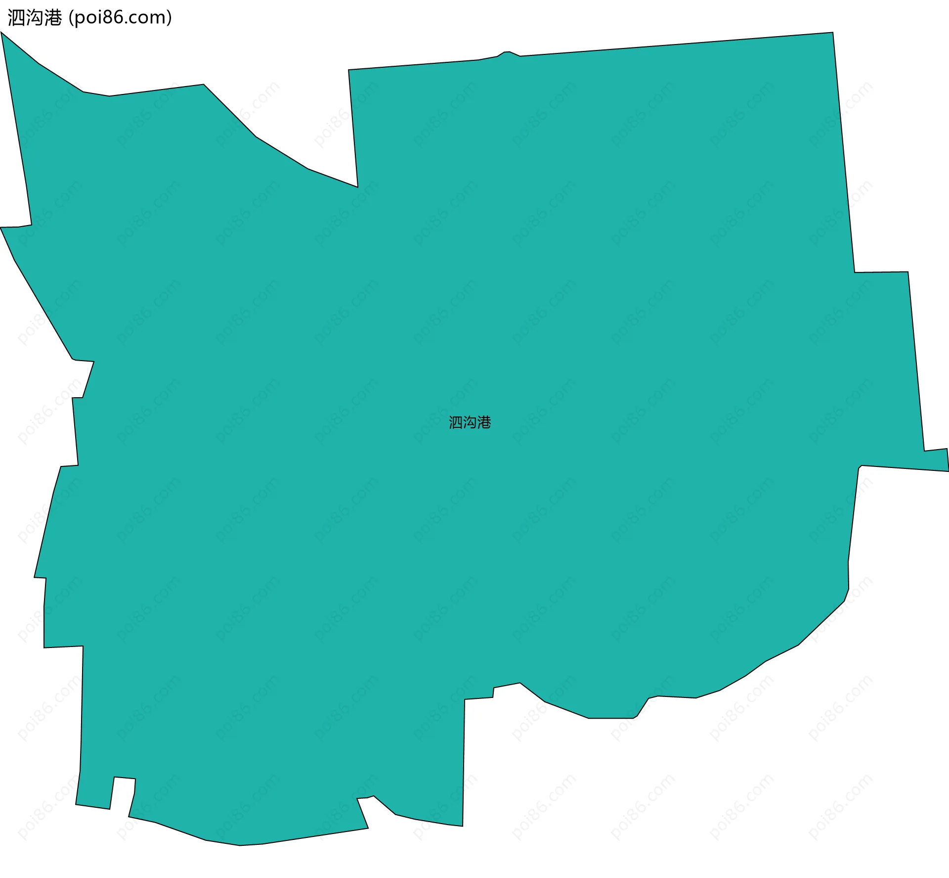 泗沟港边界地图