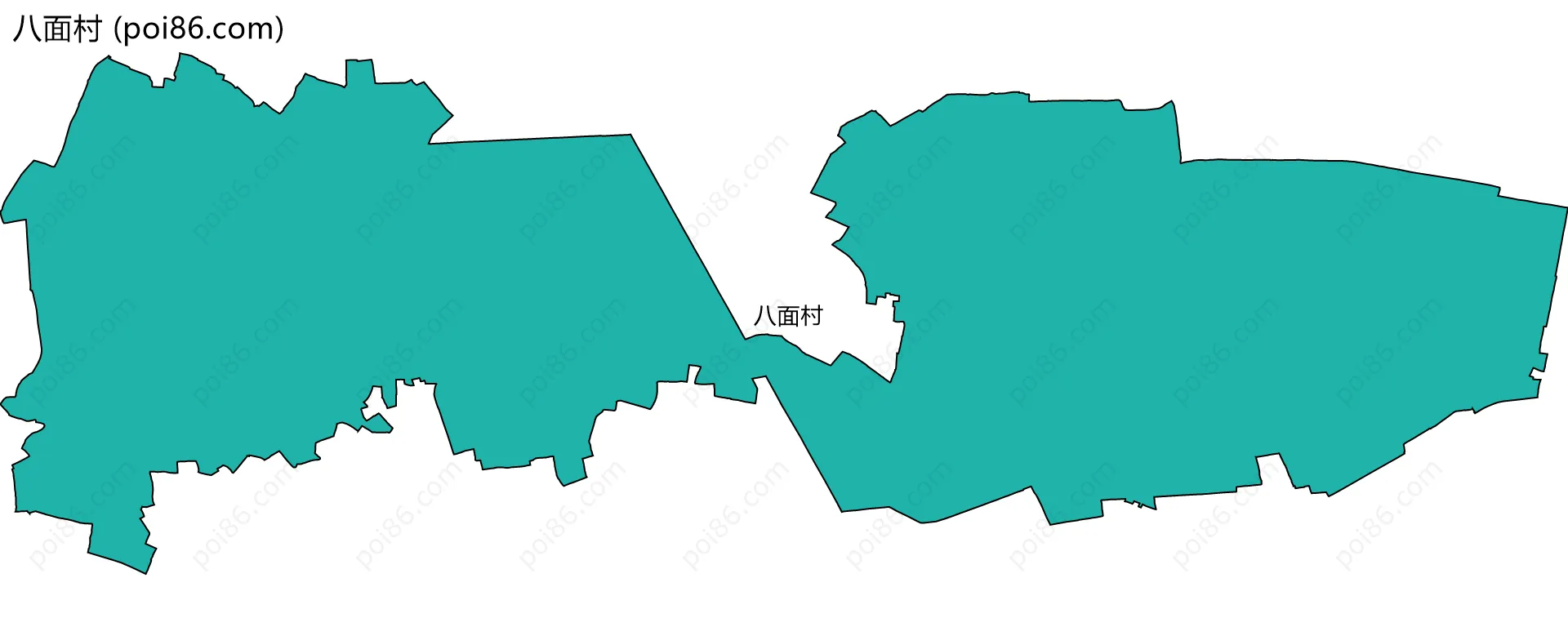 八面村边界地图