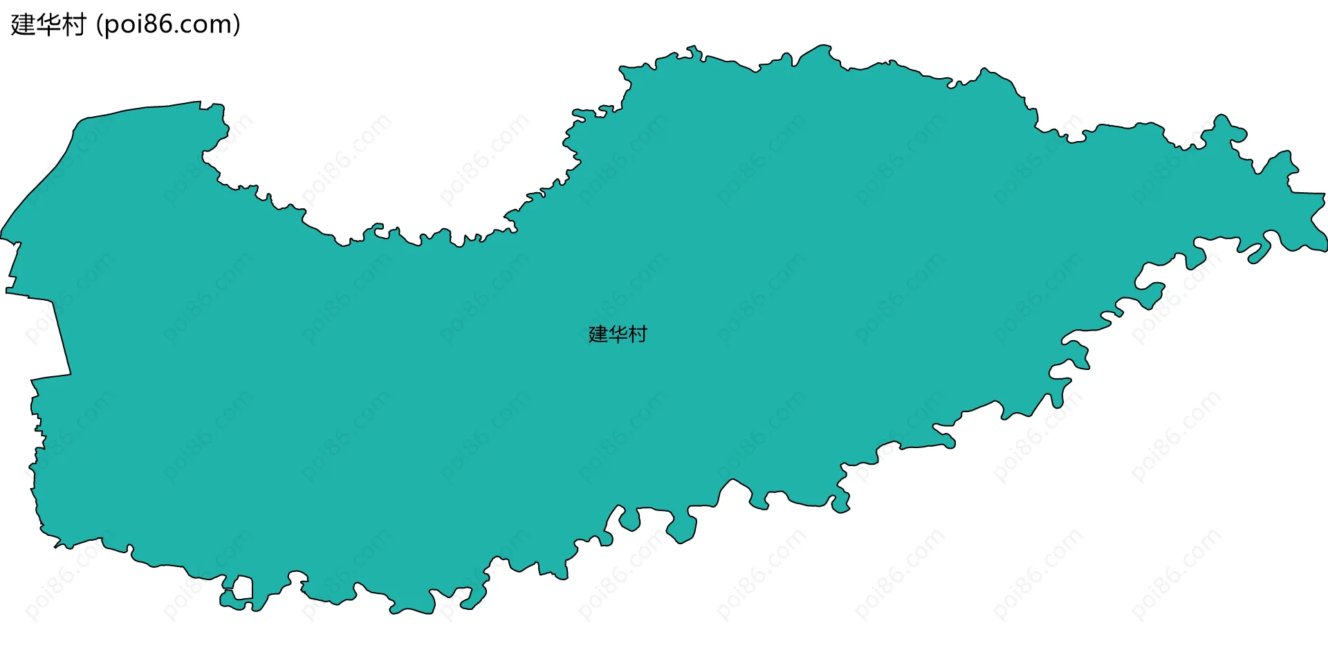 建华村边界地图
